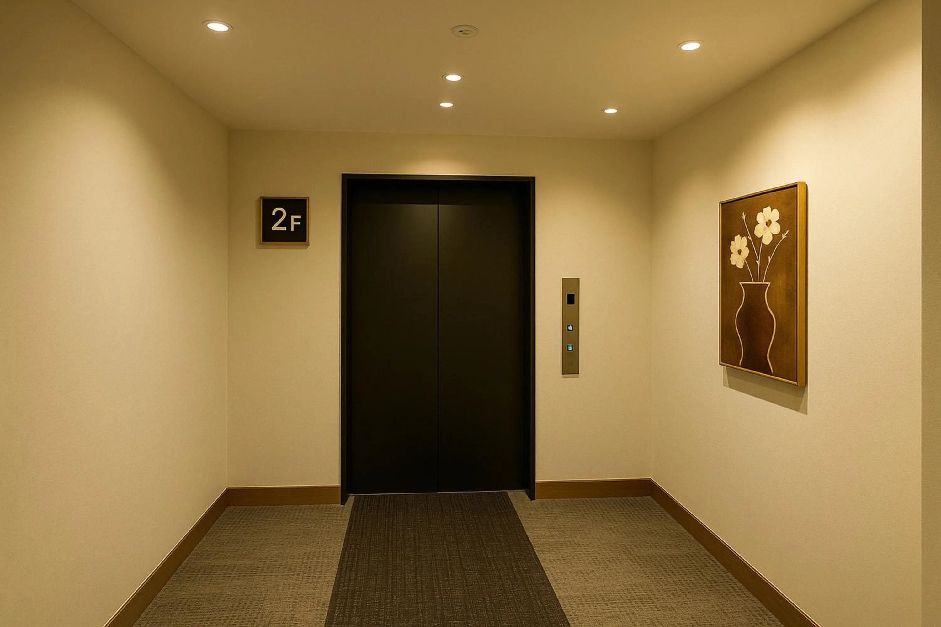 elevator in Plaza In Kanku Hotel