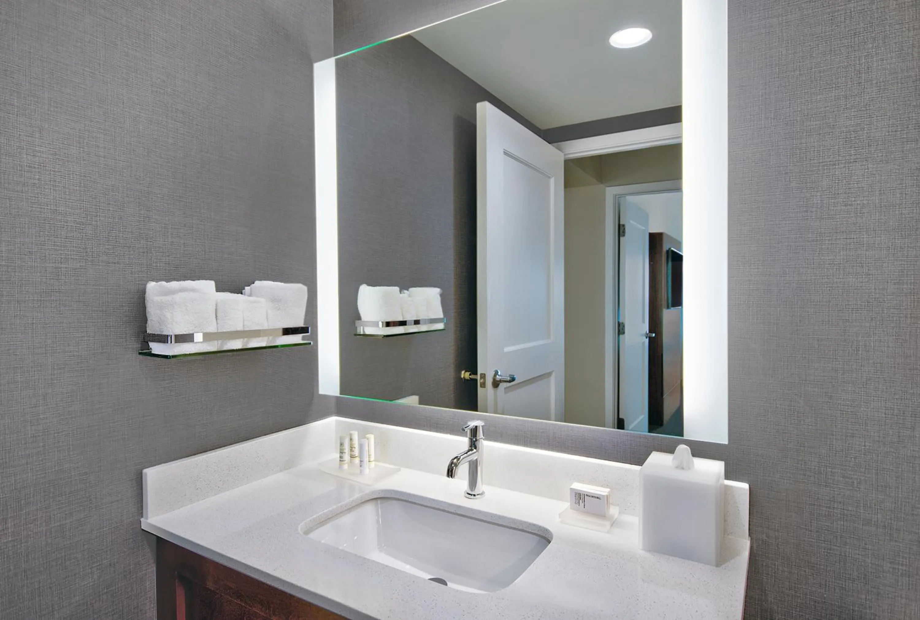 Bathroom in Residence Inn by Marriott Orlando at FLAMINGO CROSSINGS Town Center