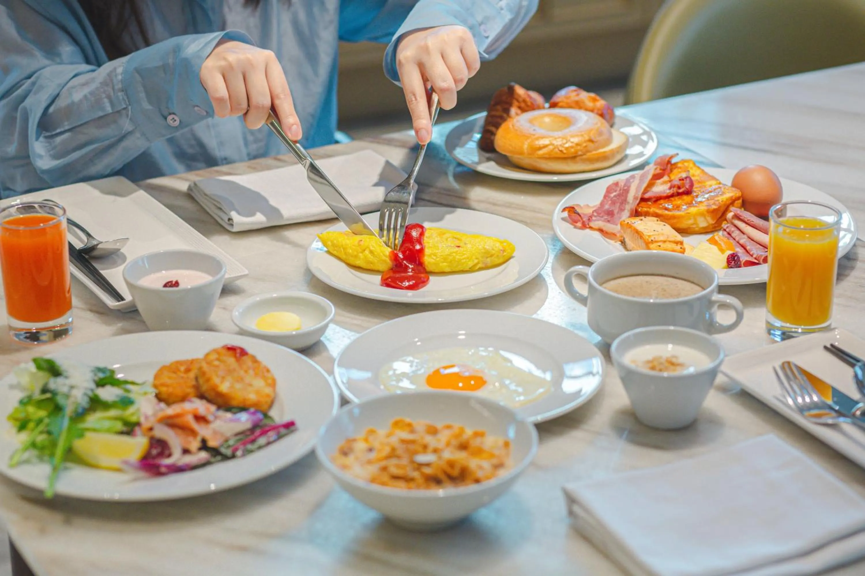 Breakfast in Daegu Marriott Hotel