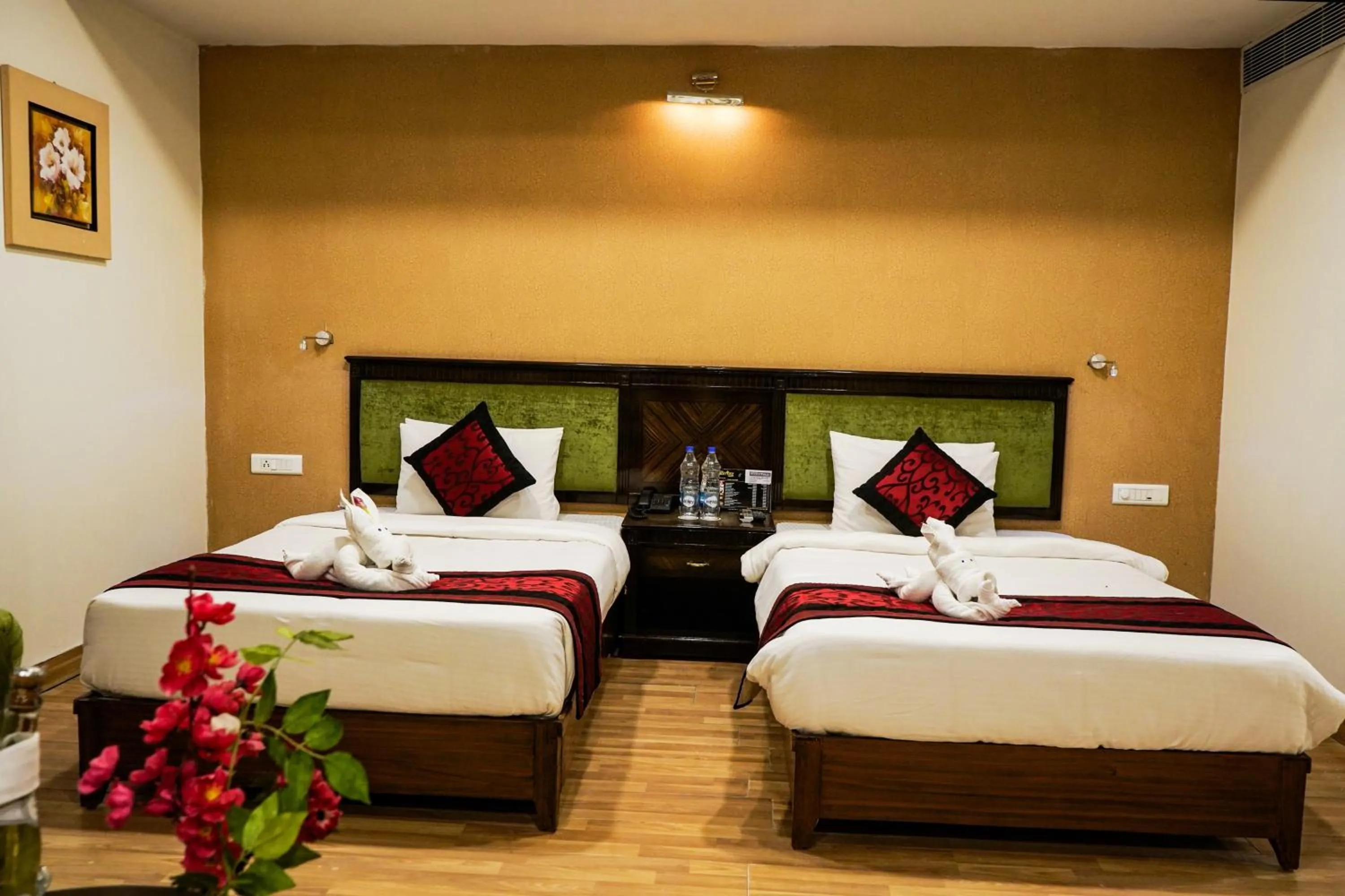 Bed in Hotel Adityaz