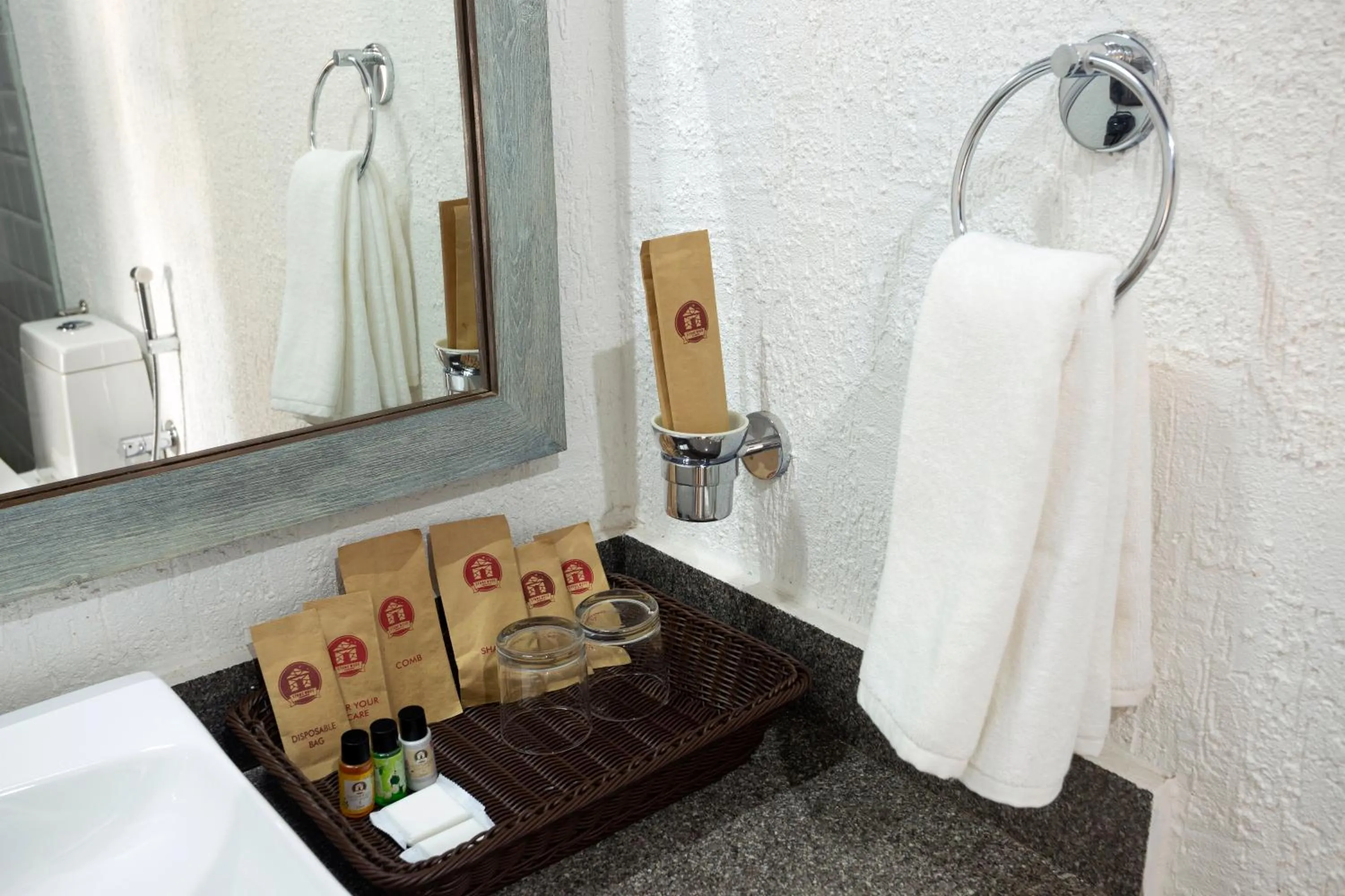 Bathroom in Stone Wood Beach Resort, Vagator