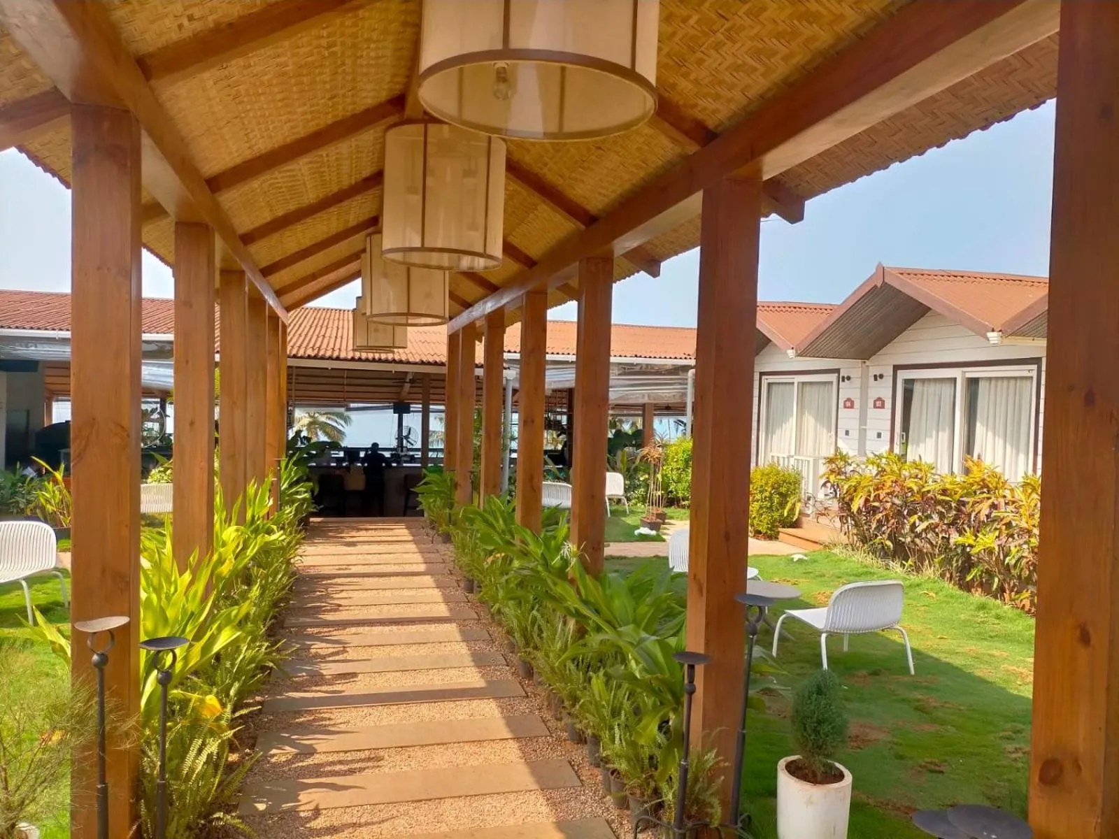 Facade/entrance in Stone Wood Beach Resort, Vagator