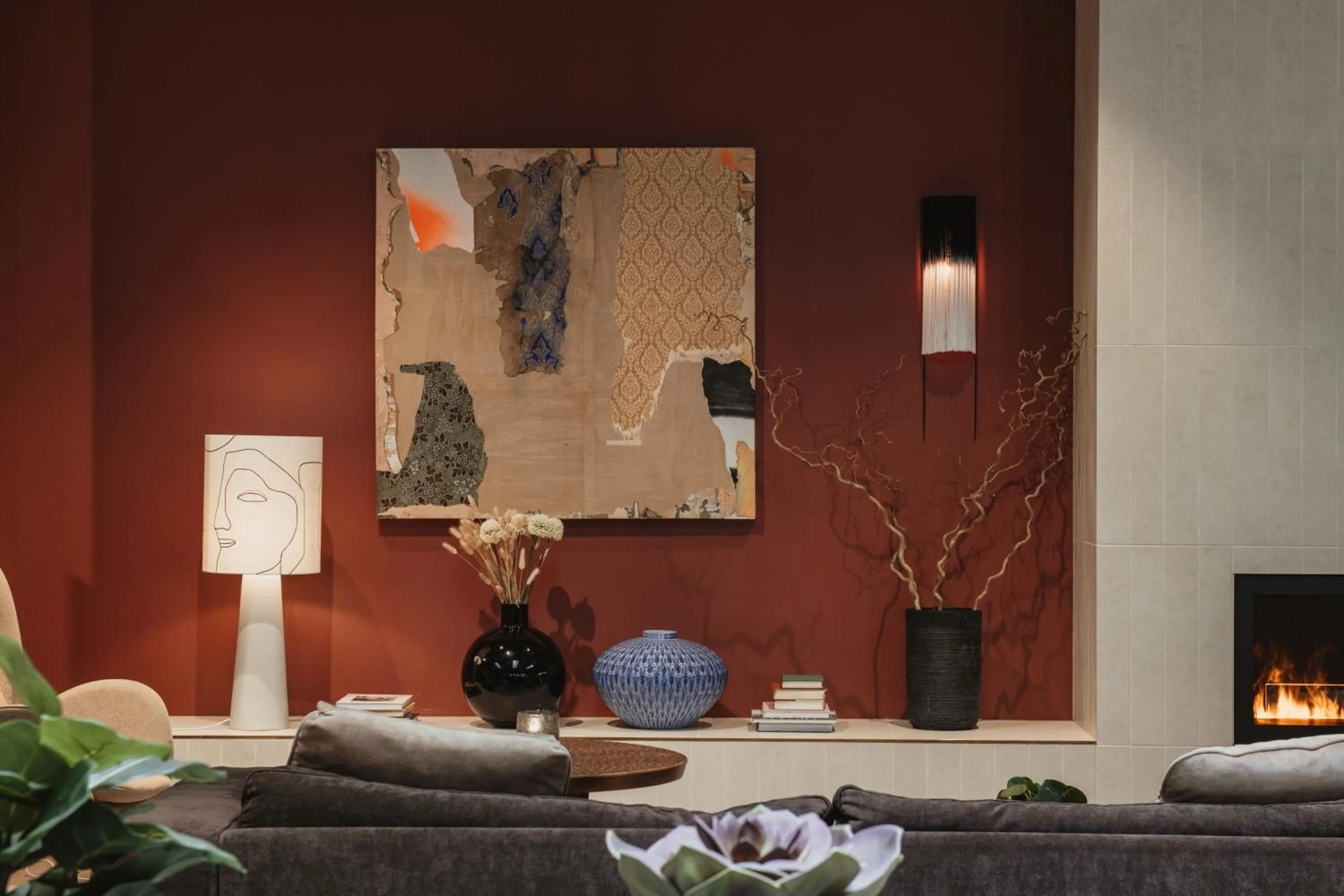 Seating area in Home Hotel Tapetfabriken