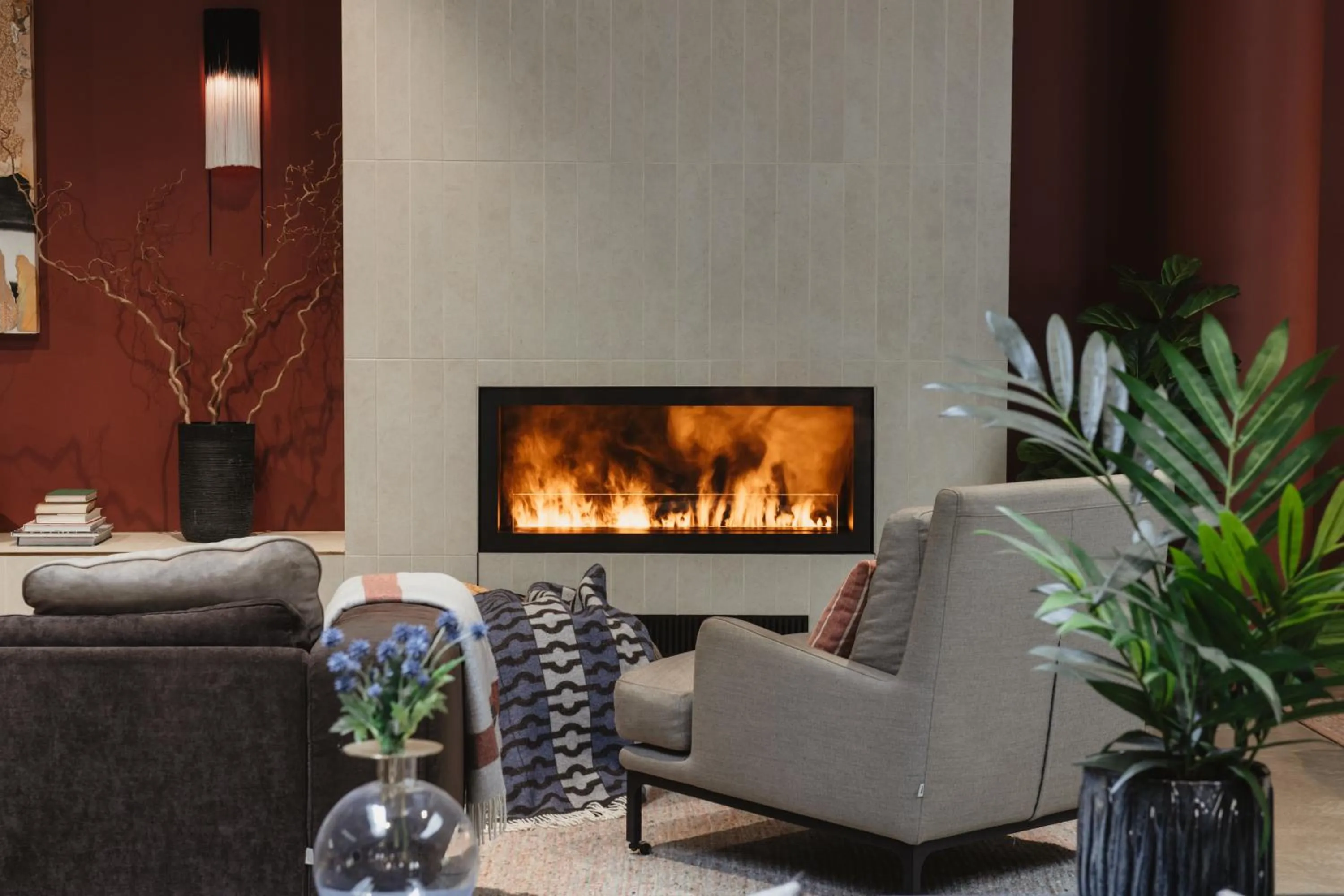 Seating area in Home Hotel Tapetfabriken