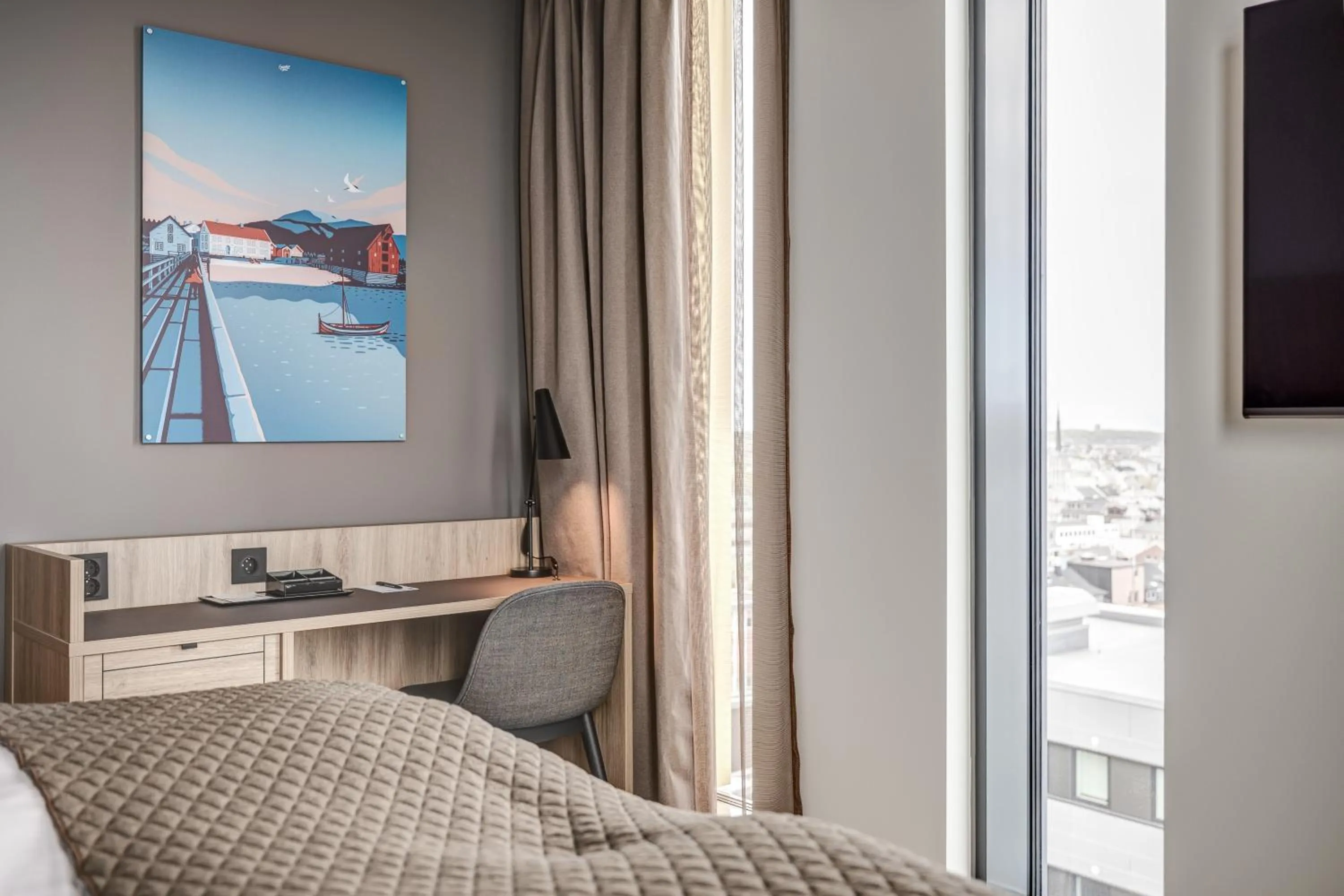 Bedroom, Bed in Quality Hotel Ramsalt