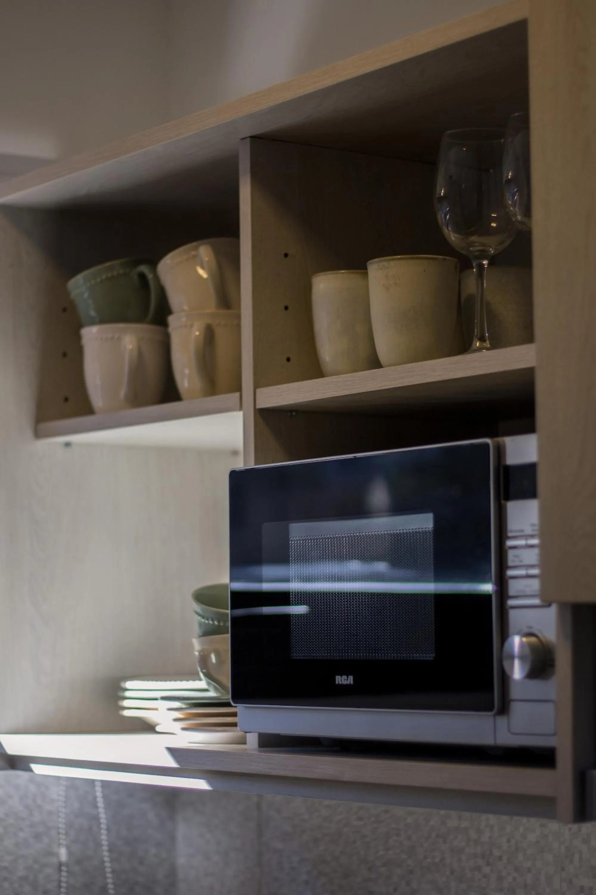 Kitchen or kitchenette in AWKA Apart Hotel