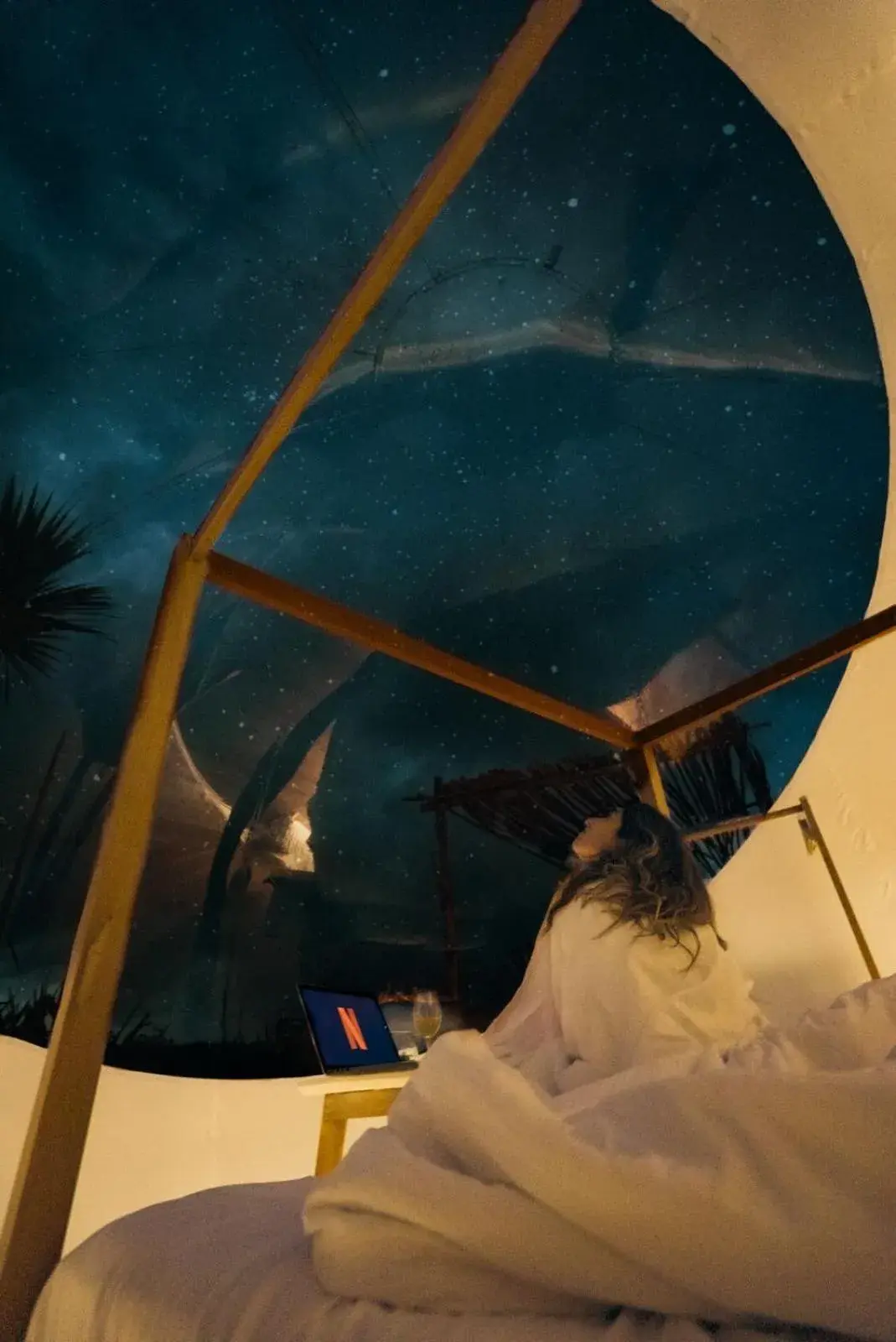 View (from property/room), Bed in Green Land Bubble Glamping View (from property/room), Bed in Green Land Bubble Glamping