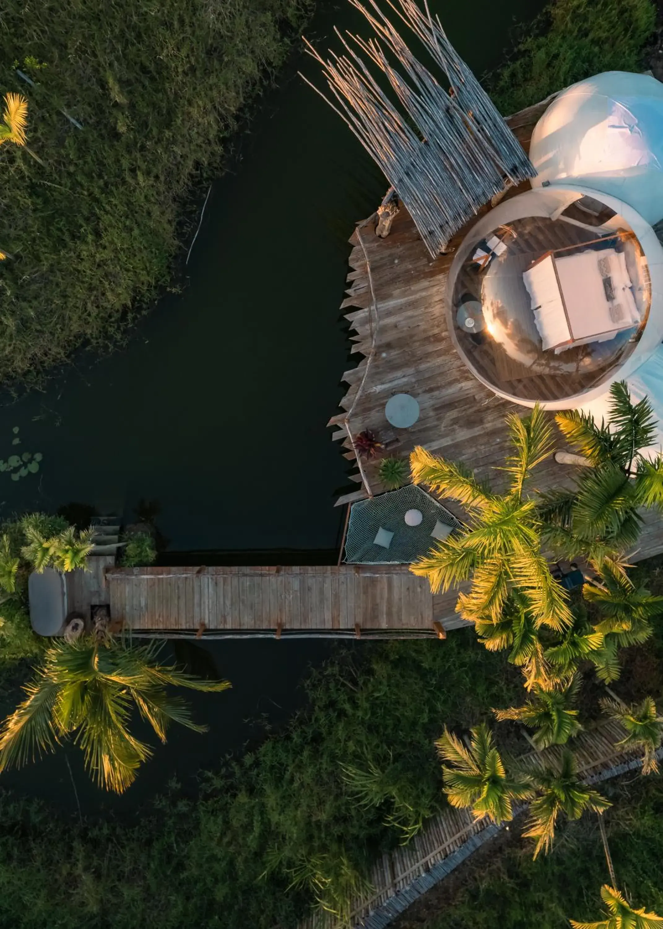 Garden view in Green Land Bubble Glamping Garden view in Green Land Bubble Glamping