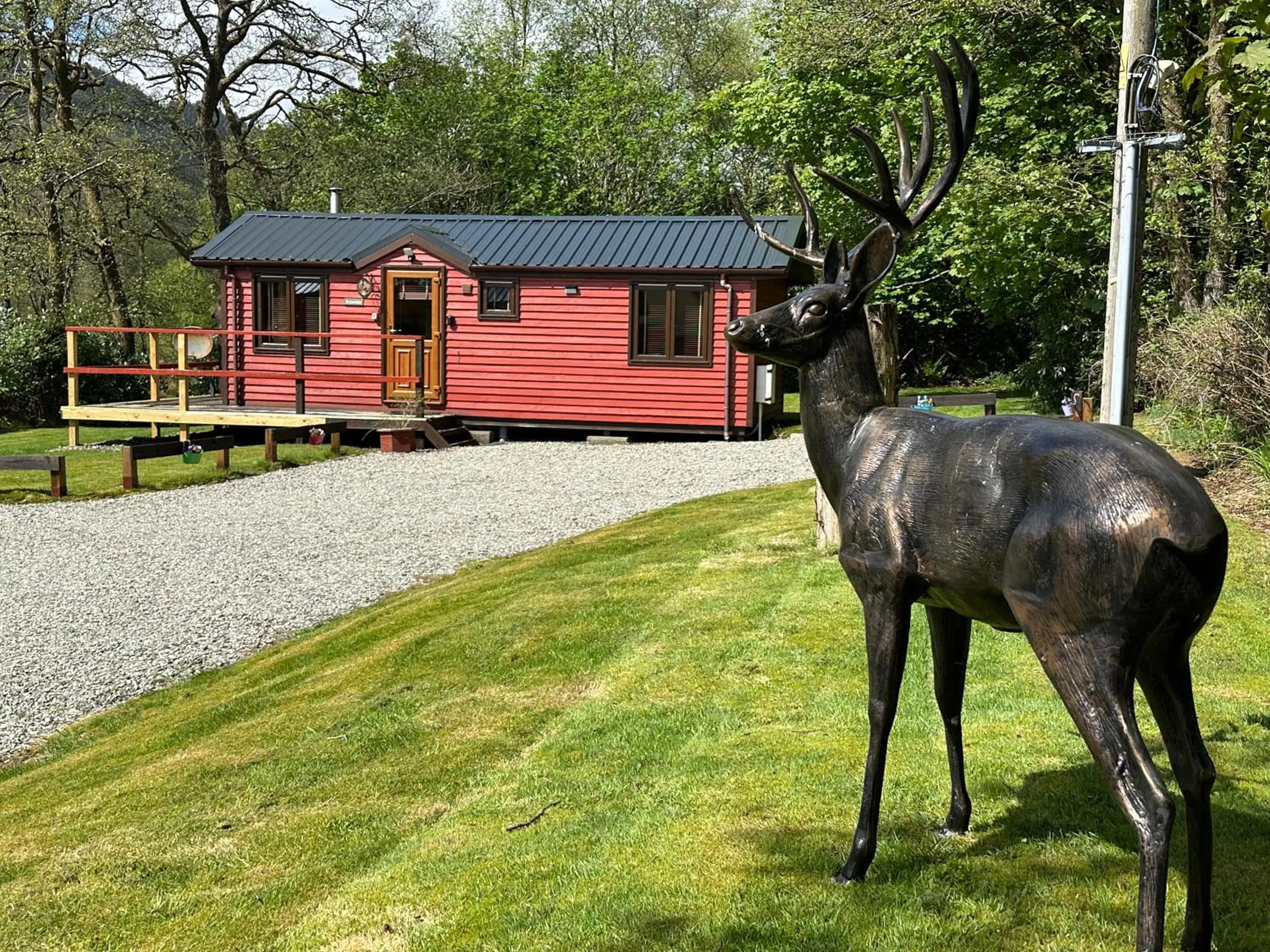 Property building in Rashfield Sheilings - Riverside Lodges, by Pucks Glen, Dunoon