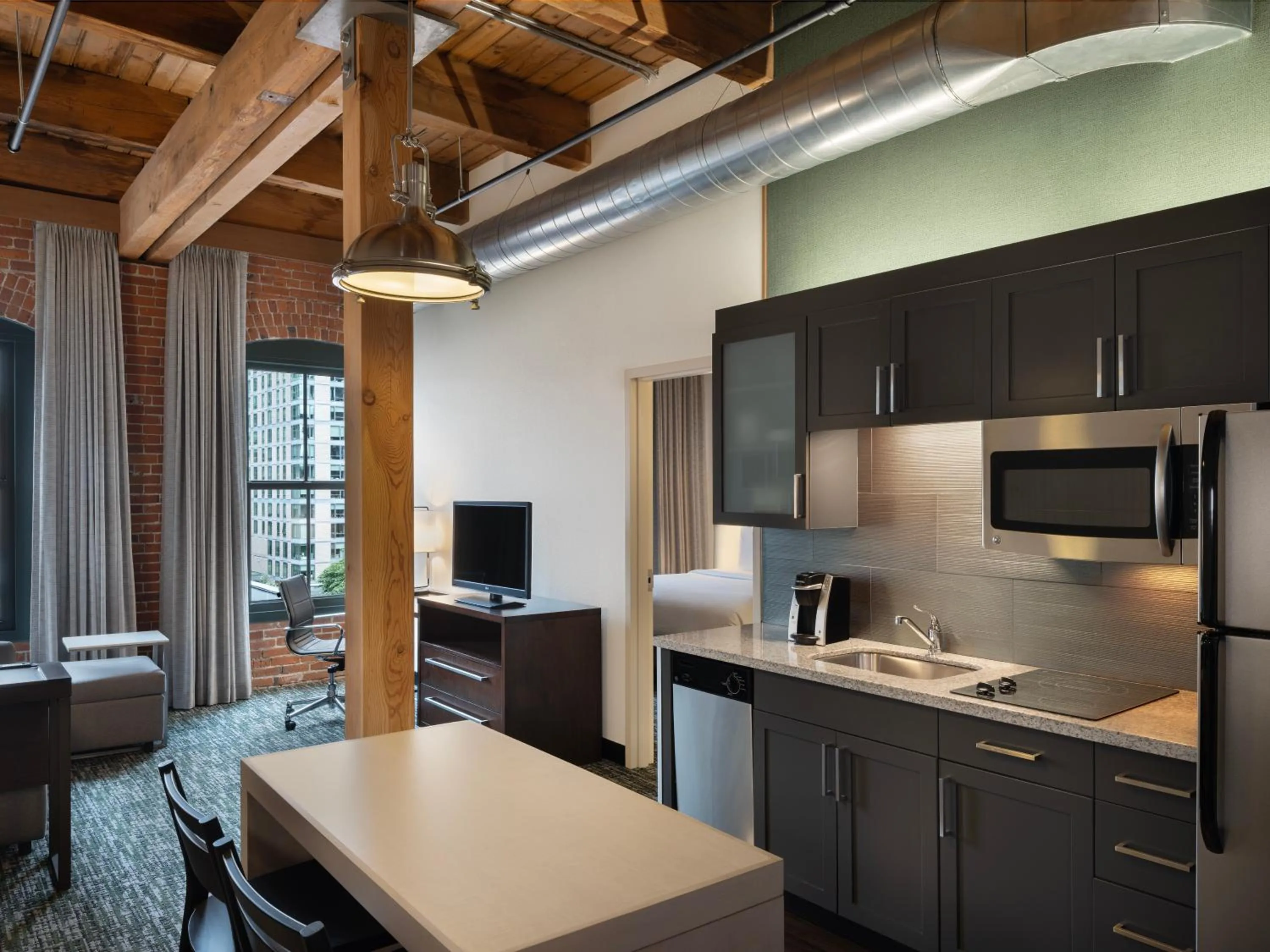 Kitchen or kitchenette in Residence Inn by Marriott Boston Downtown Seaport