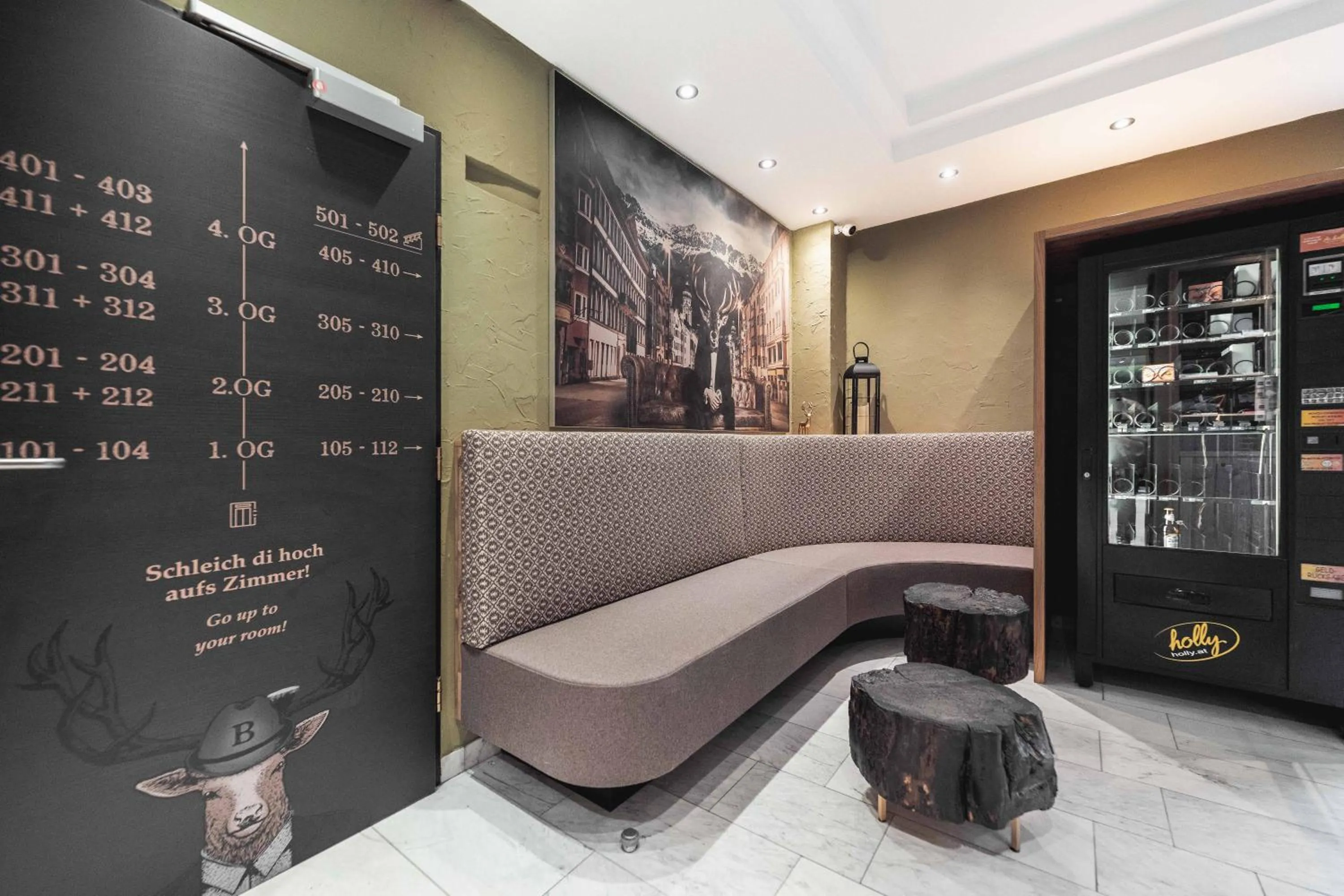 Lobby or reception in BinderS Budget City-Mountain Hotel