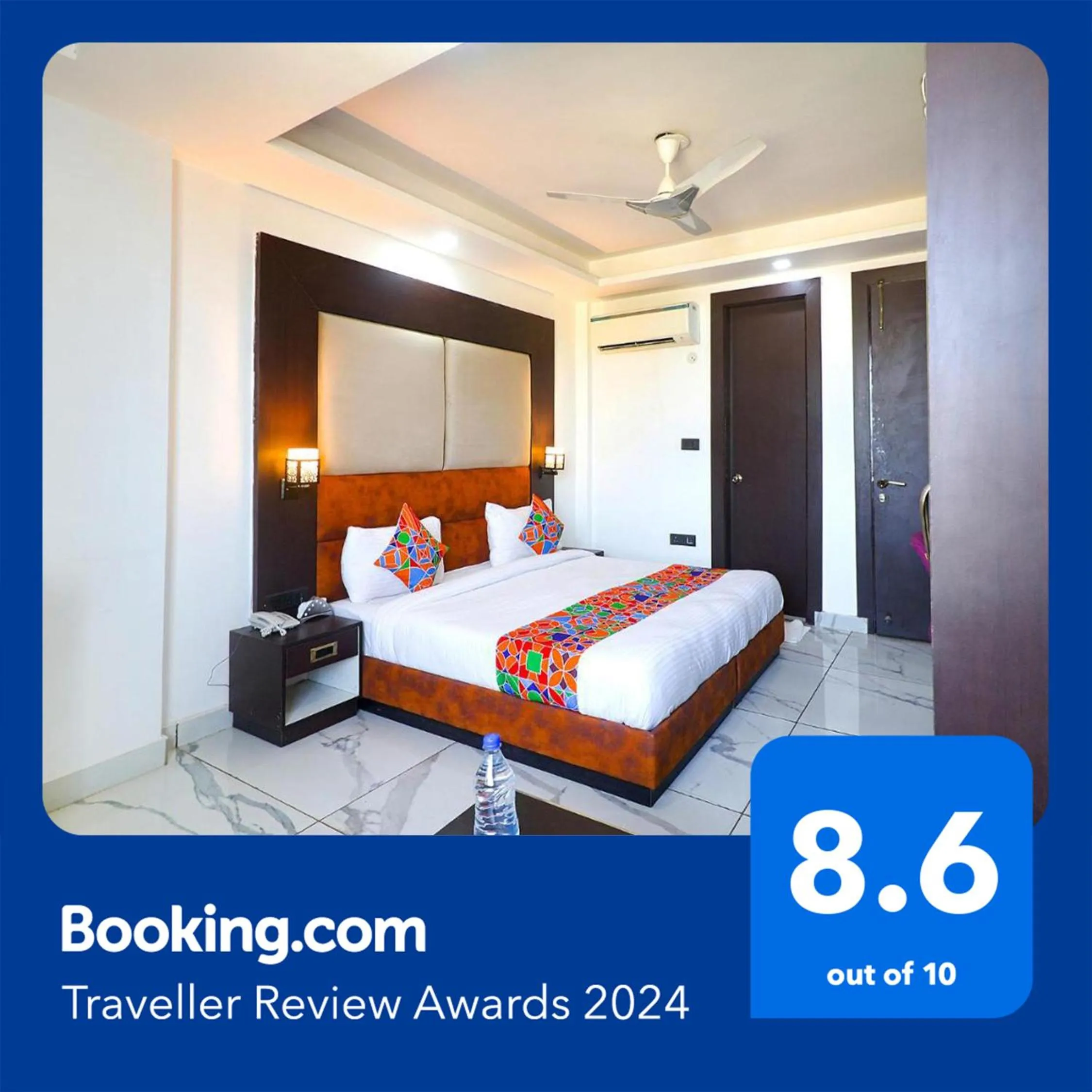 Bed in FabHotel Kiara The Private Suites