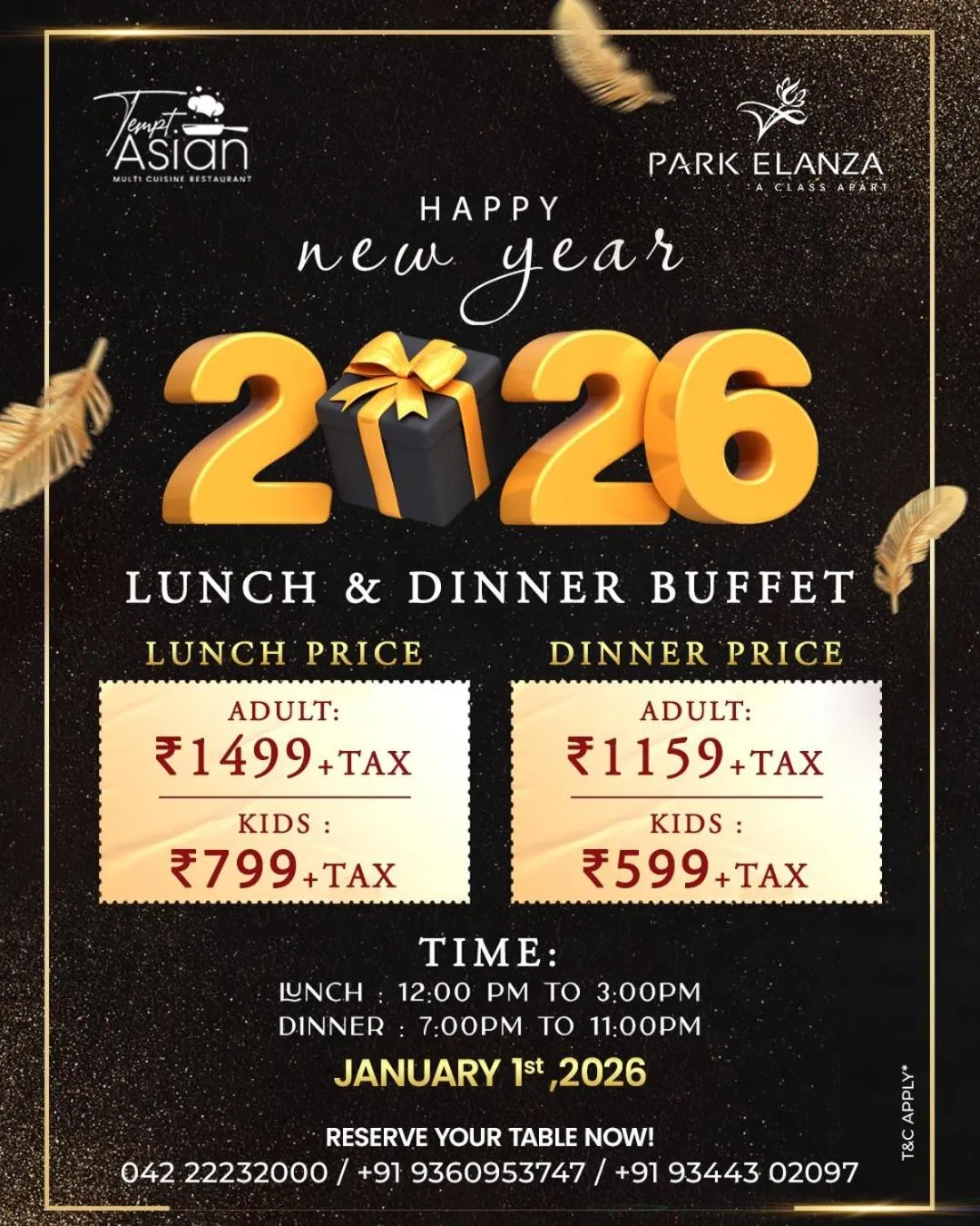 Restaurant/places to eat in Hotel Park Elanza Coimbatore