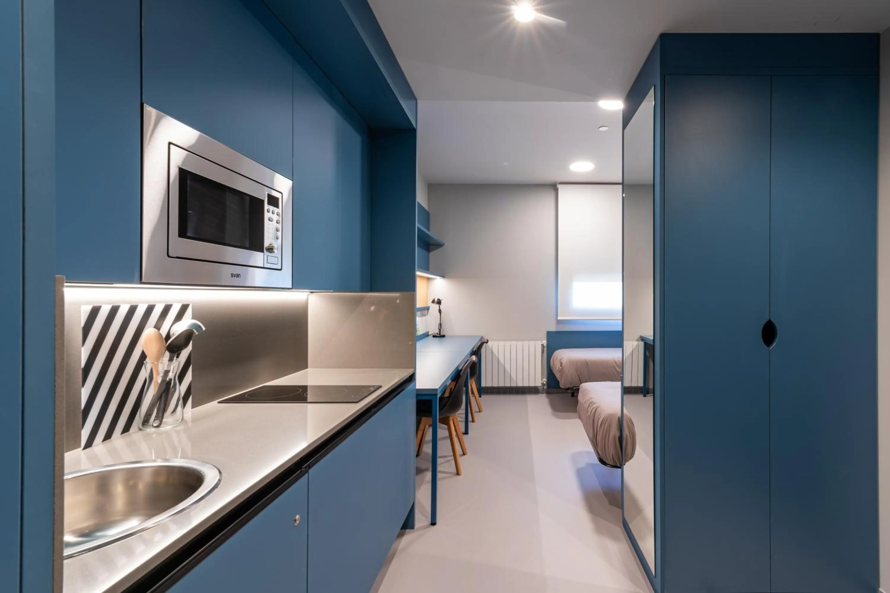 Kitchen or kitchenette in Residencia Universitaria Resa San Mamés