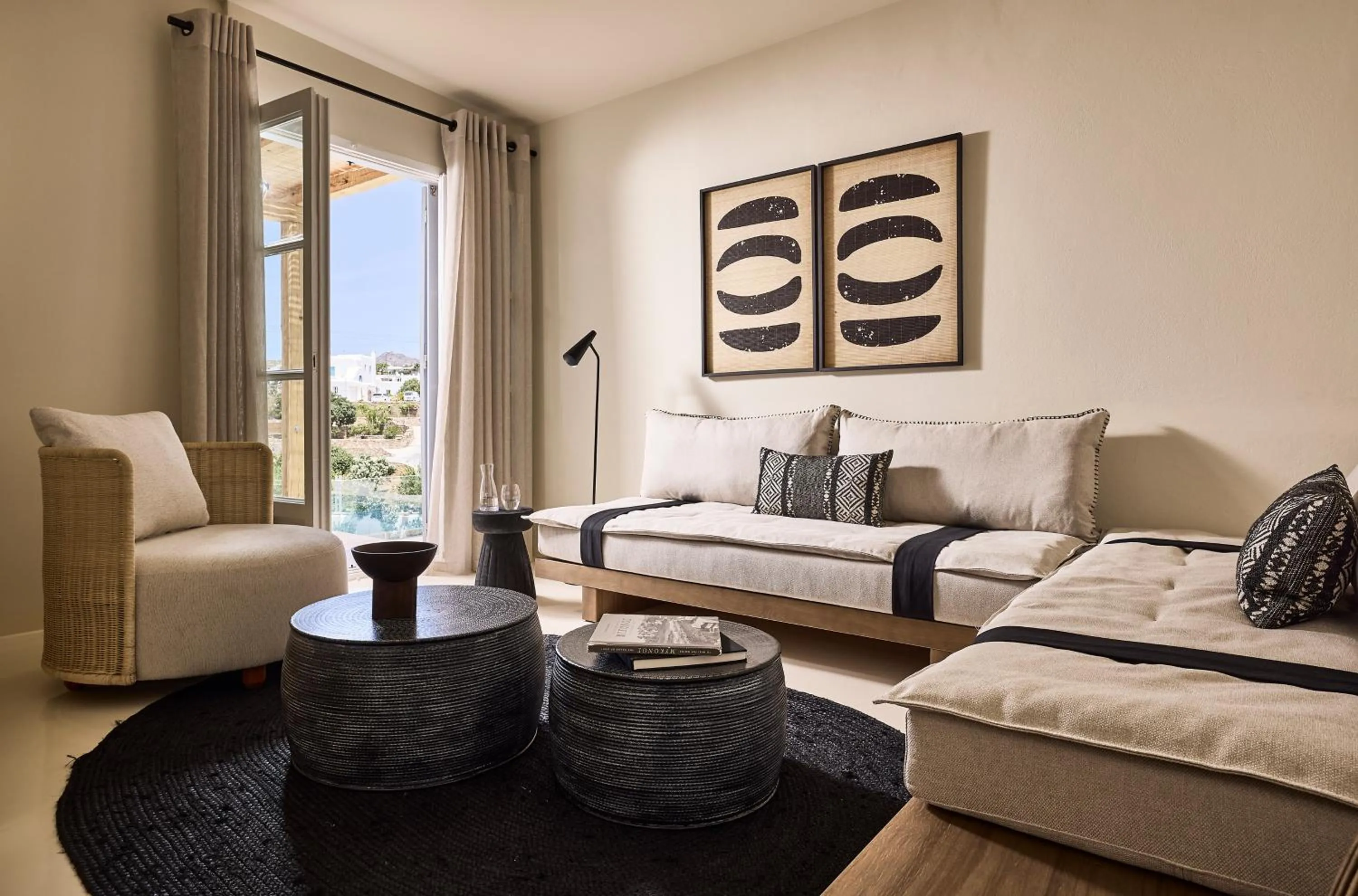 Living room in Sharm Hotel Mykonos