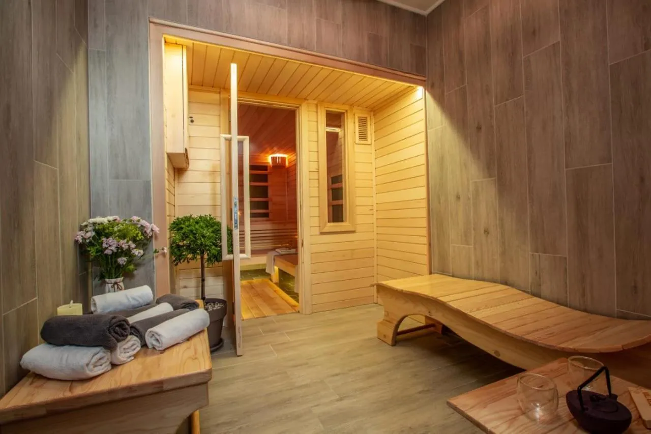 Sauna in Casa di Pino EcoLodge Hotel