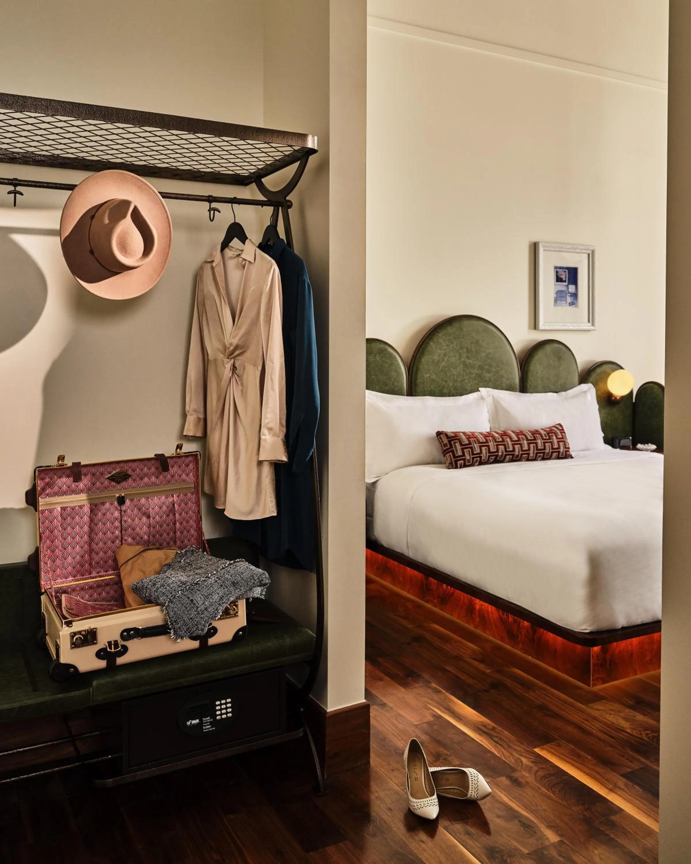 Bed in The Crawford Hotel