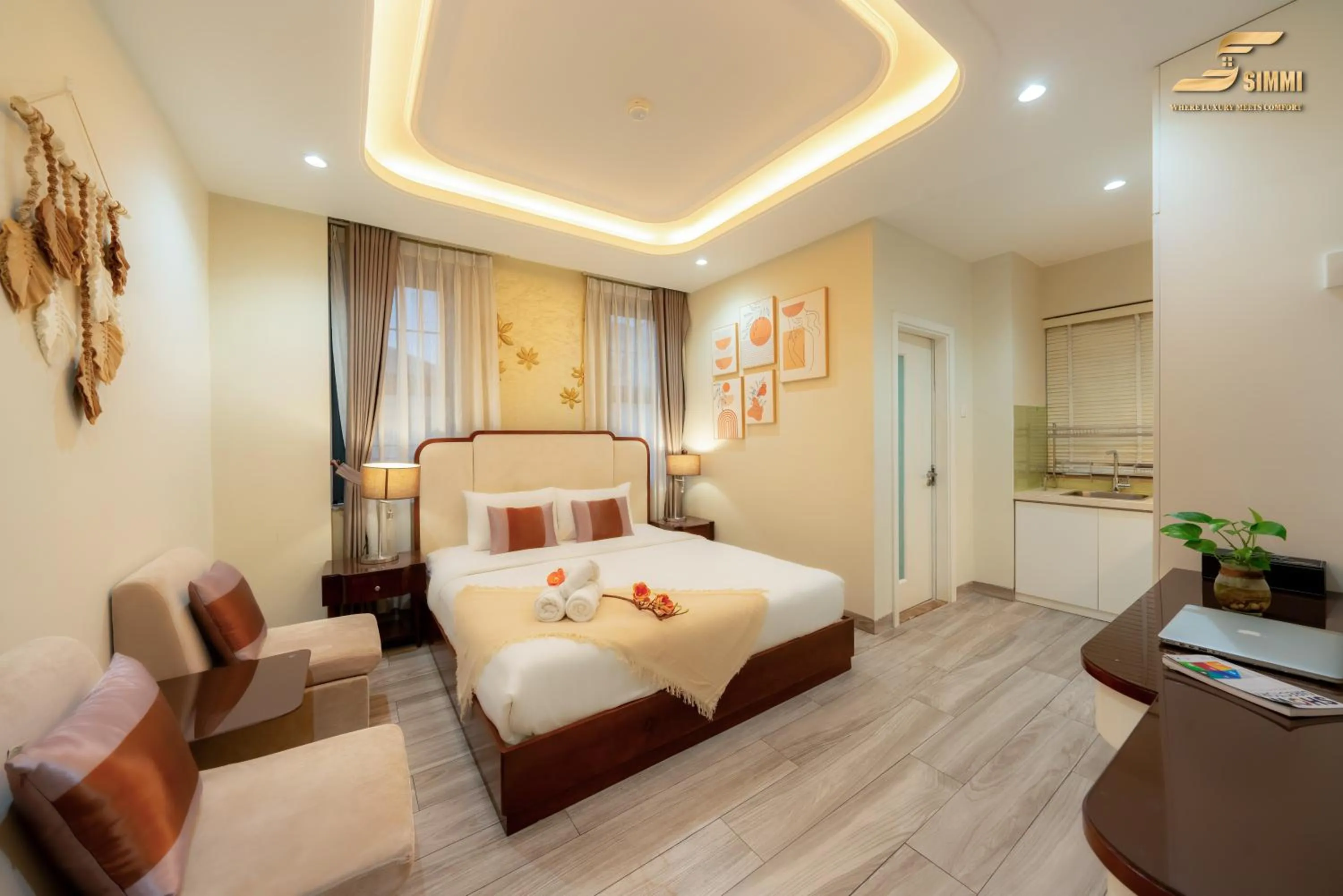 Property building, Bed in Simmi 6 Hotel & Apartment
