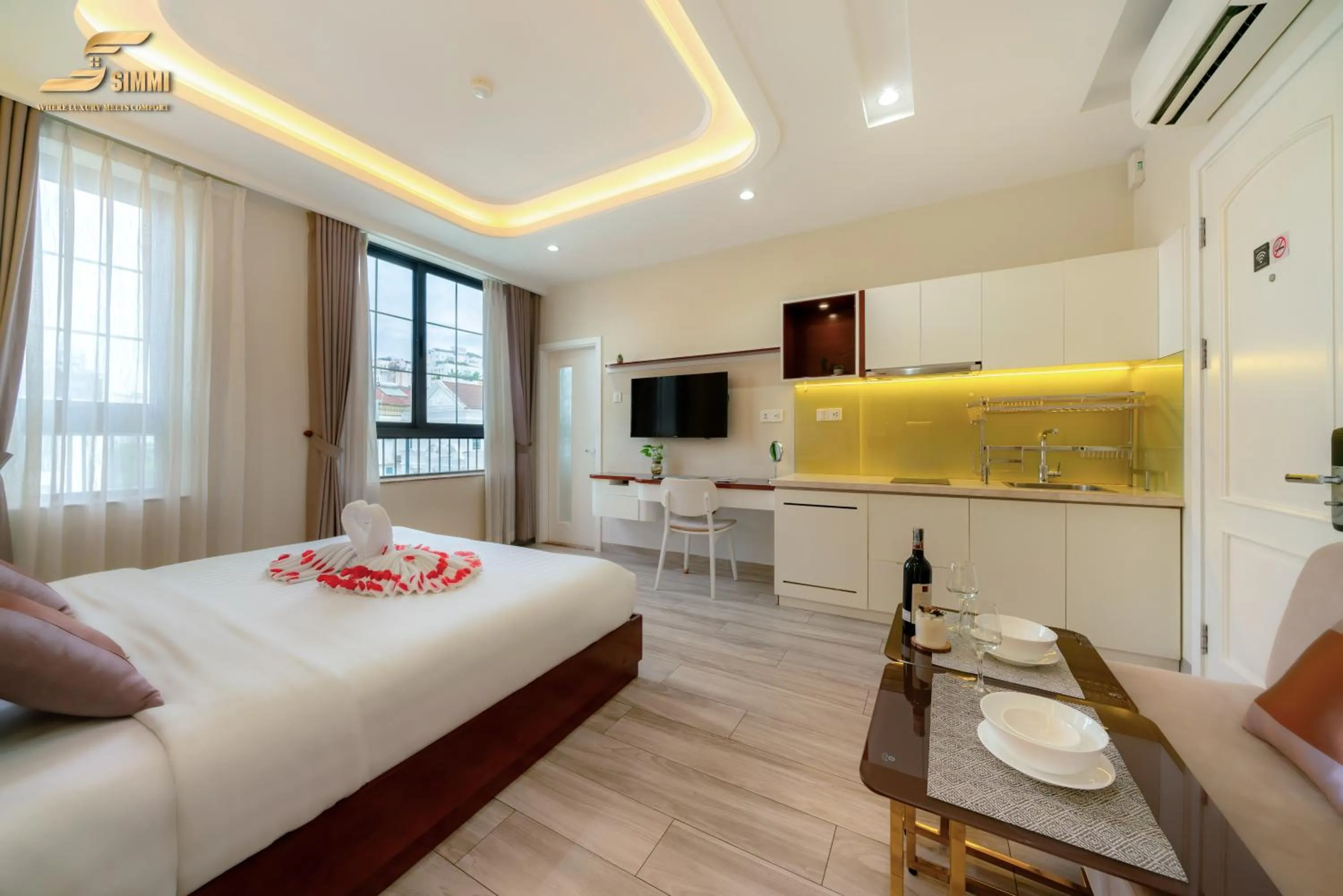 Bed in Simmi 6 Hotel & Apartment