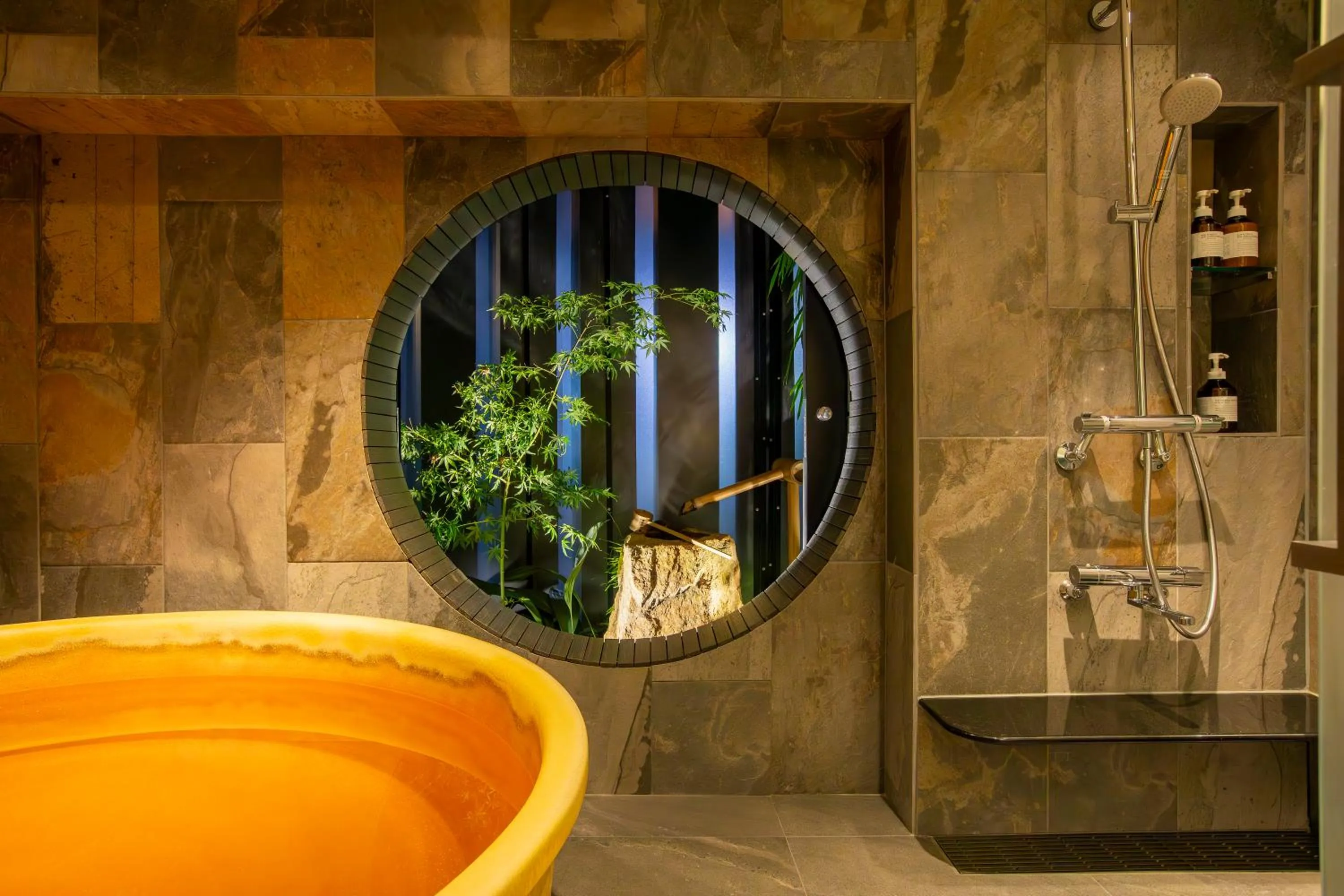 Bathroom in gallery hotel KAGUYA