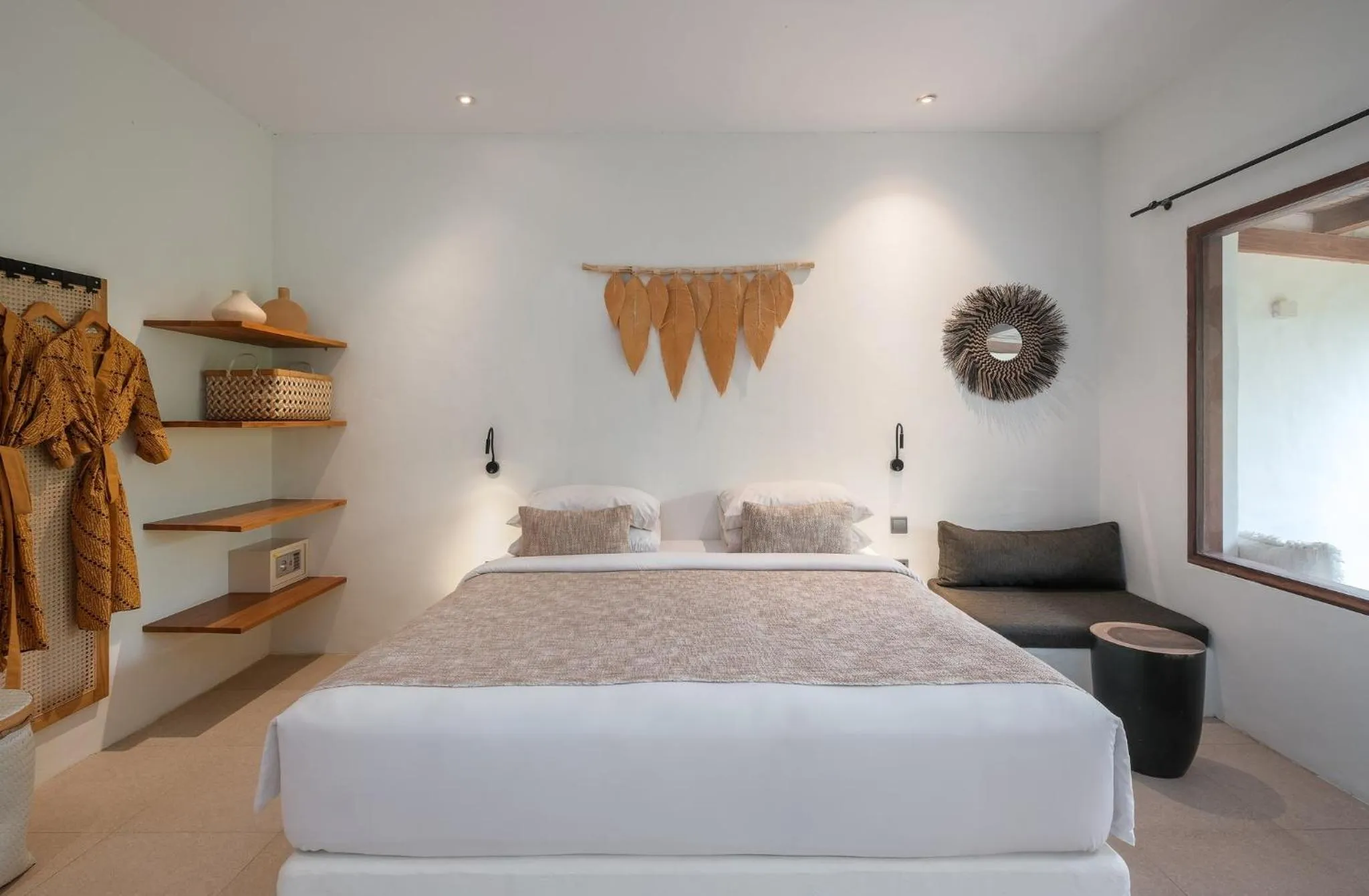 Bed in Amber Lombok Beach Resort