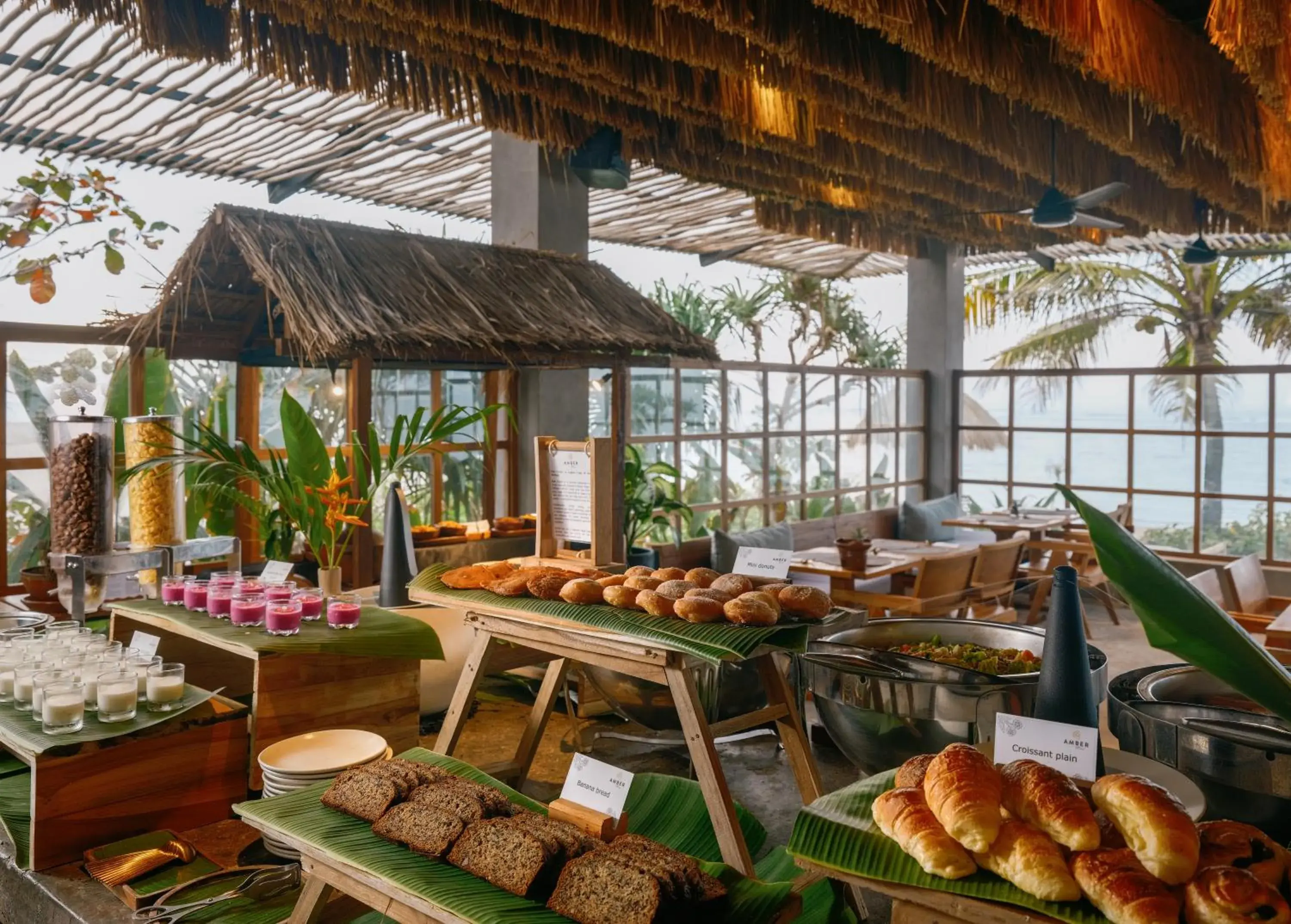 Buffet breakfast in Amber Lombok Beach Resort Buffet breakfast in Amber Lombok Beach Resort