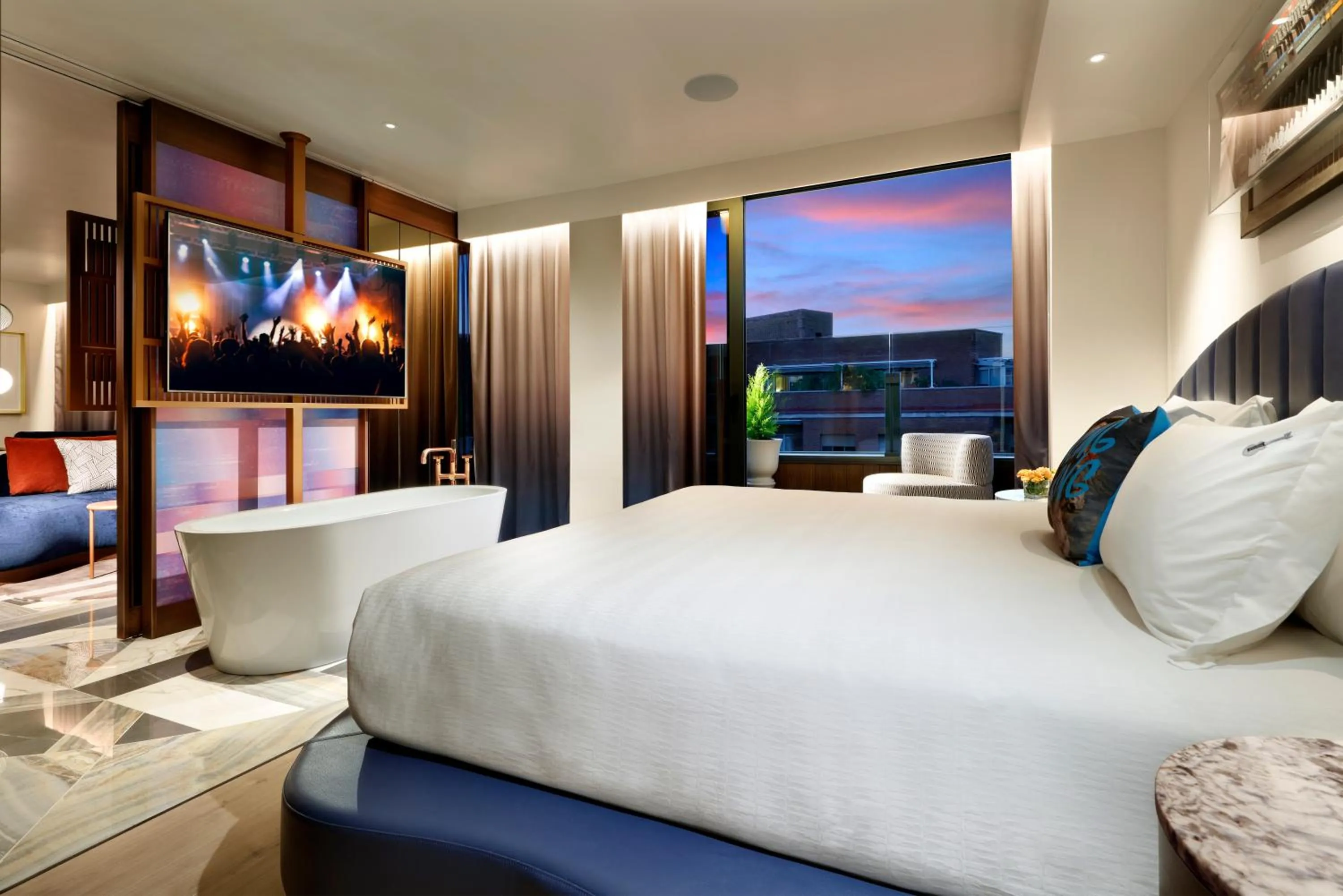Bed in Hard Rock Hotel Madrid