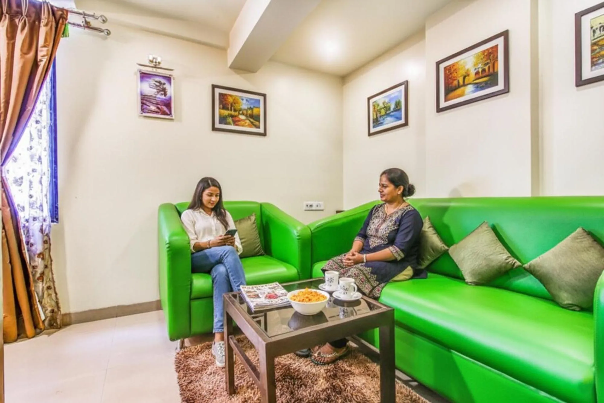 Seating area in FabHotel Ranjanas - Nr humkar Chowk