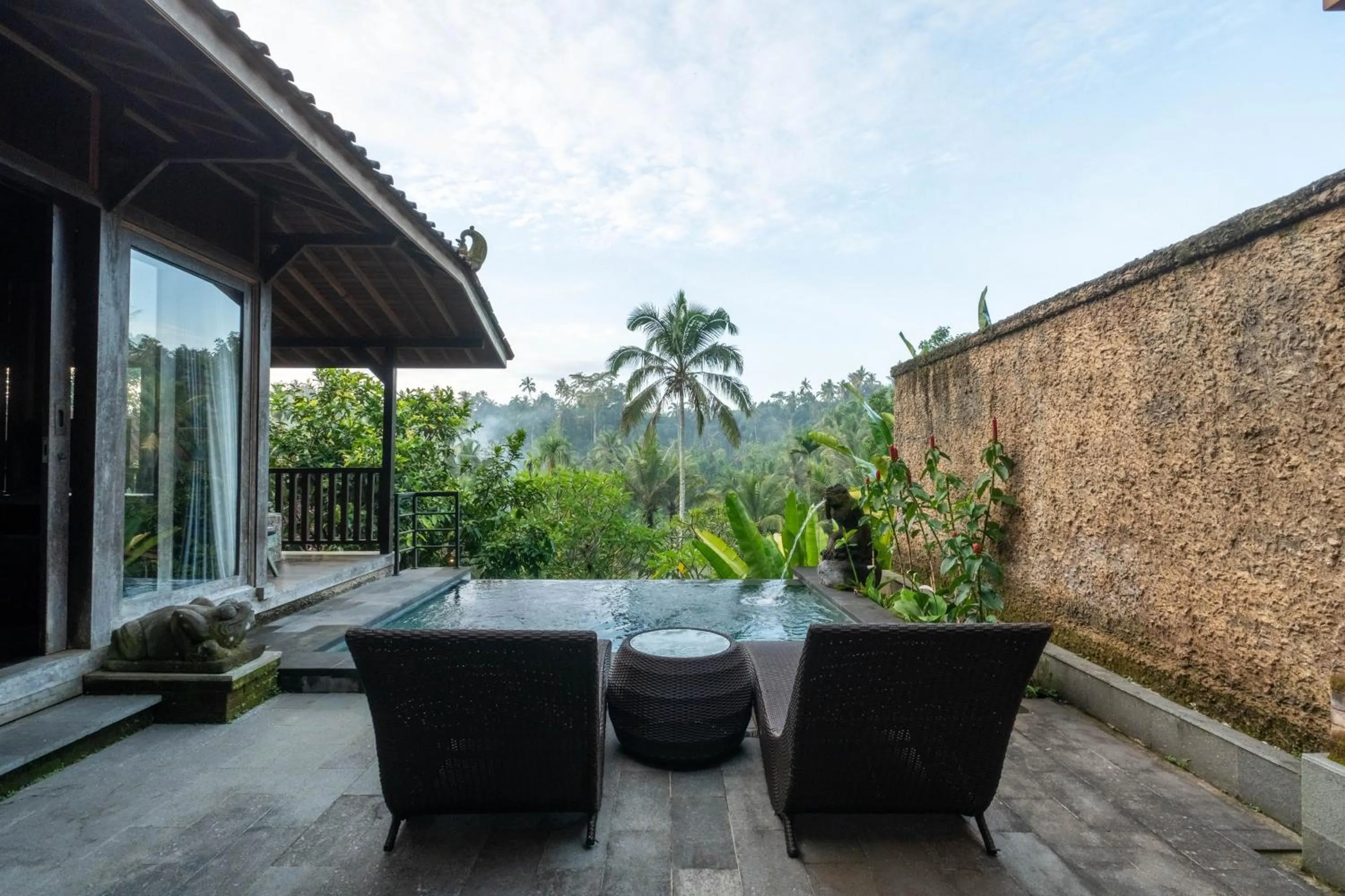 Seating area in Sebatu Tulen Villa