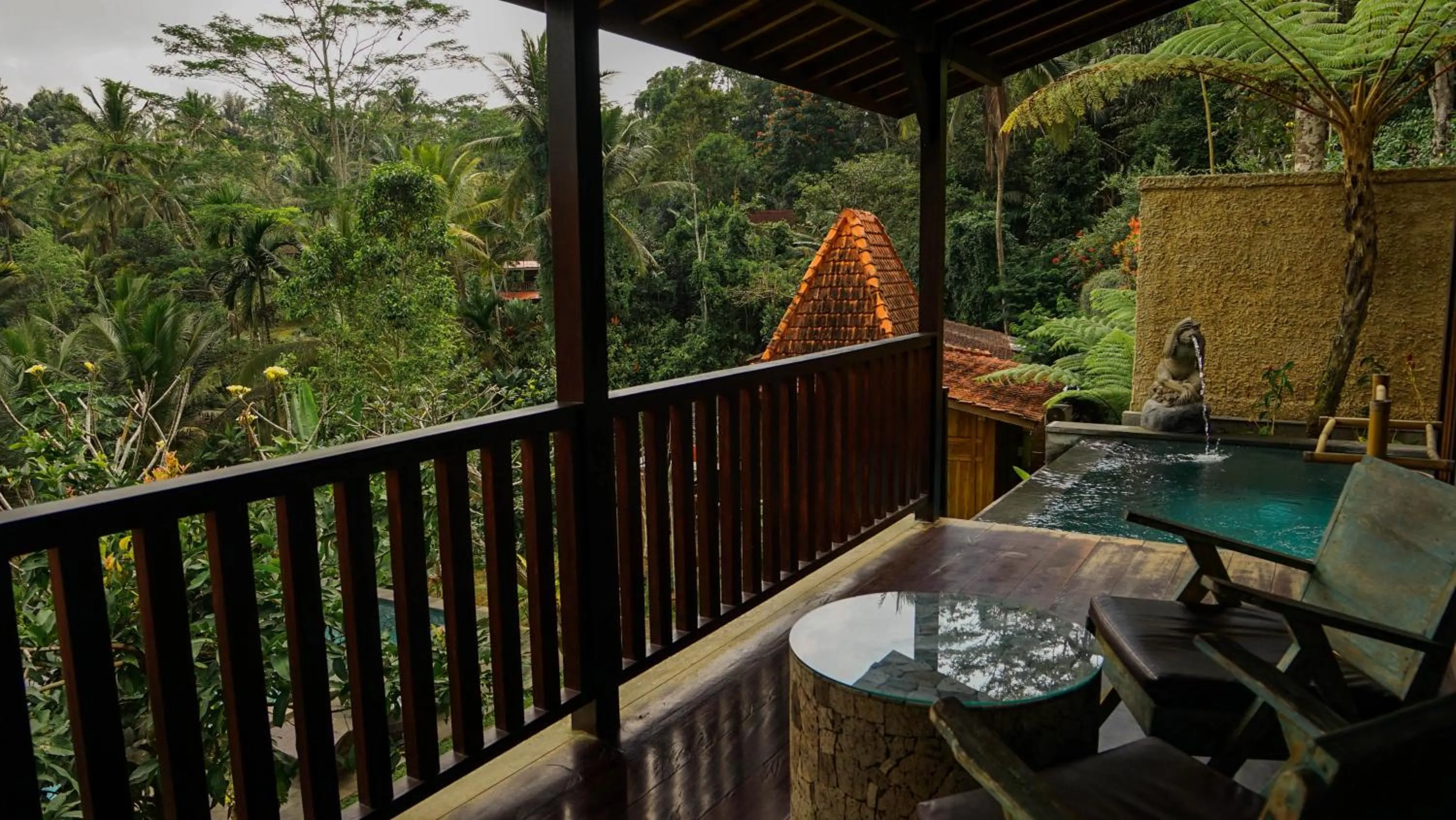 Balcony/Terrace in Sebatu Tulen Villa
