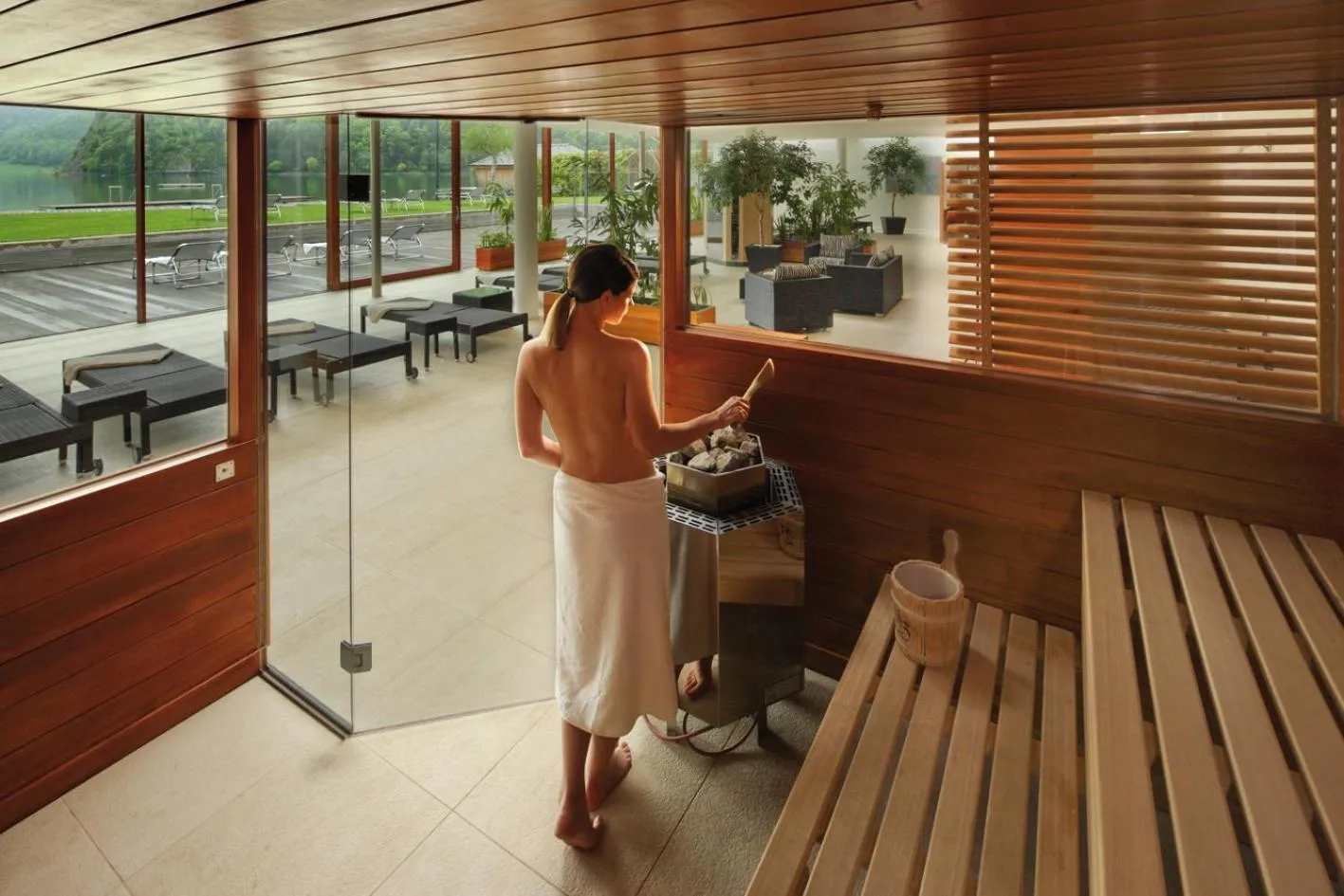 Sauna in Seehotel Brandauer's Villen