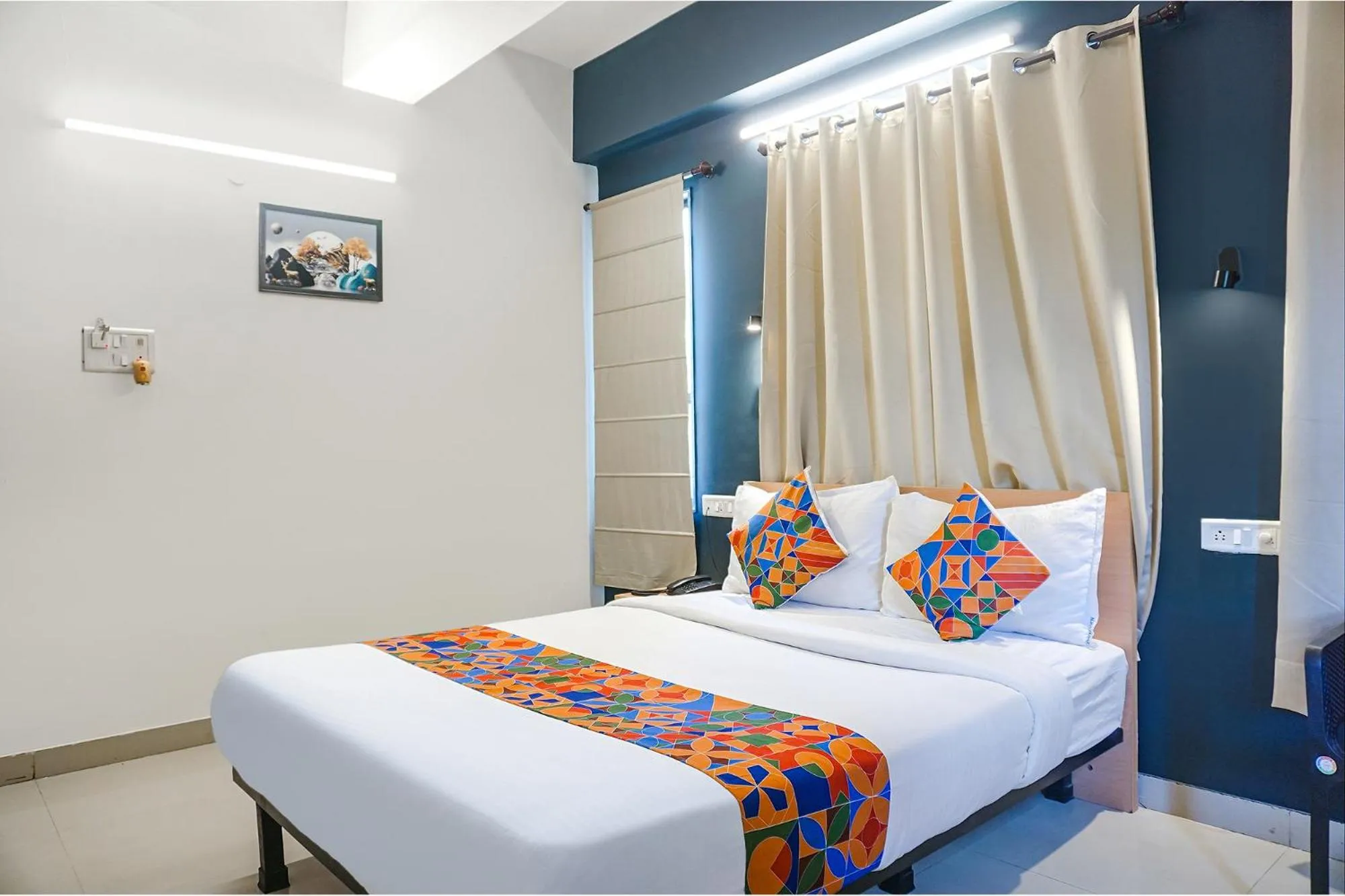 Bed in FabHotel Aura Homes - Nr Khandoba Mandir