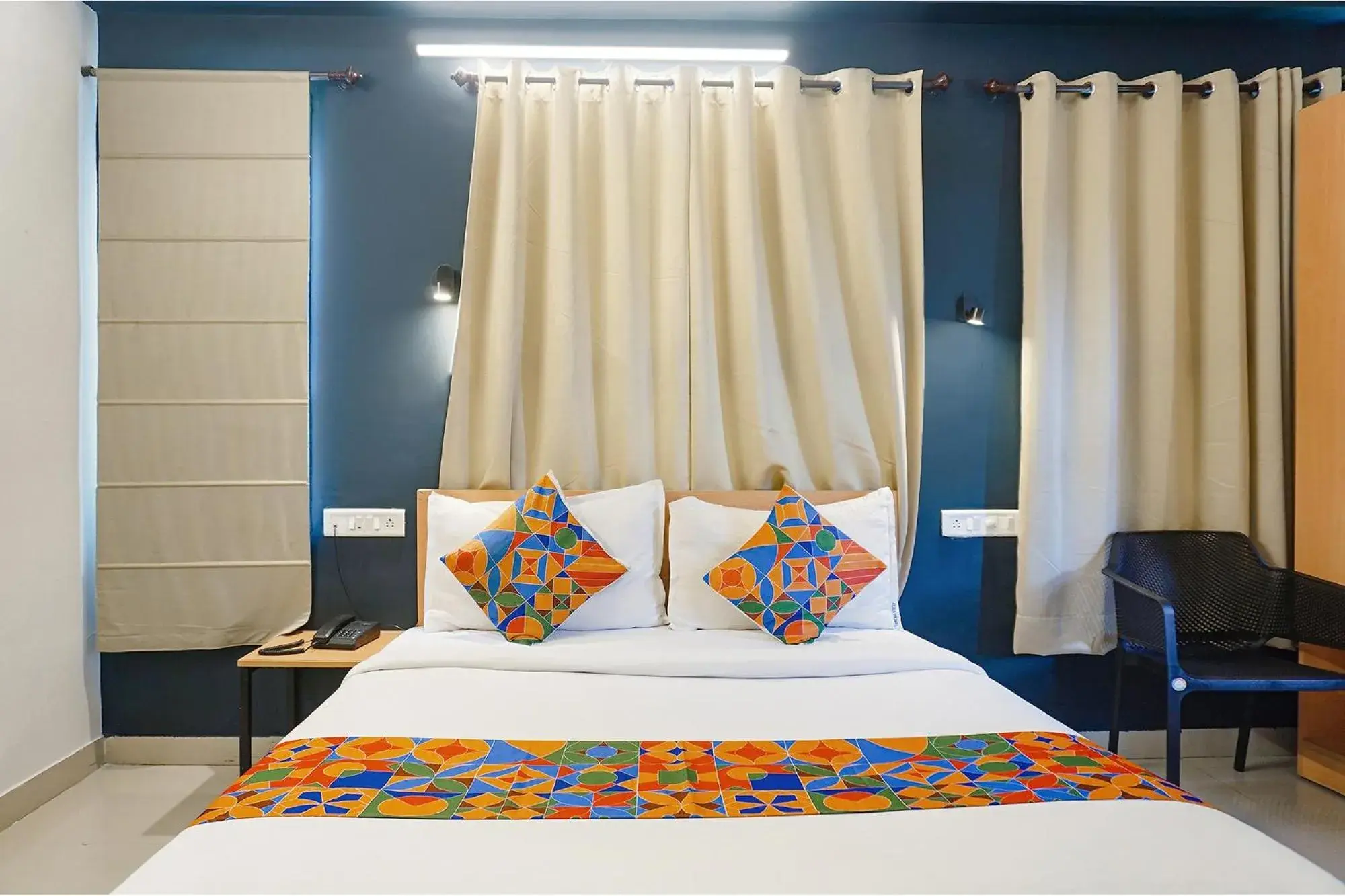 Bed in FabHotel Aura Homes - Nr Khandoba Mandir Bed in FabHotel Aura Homes - Nr Khandoba Mandir