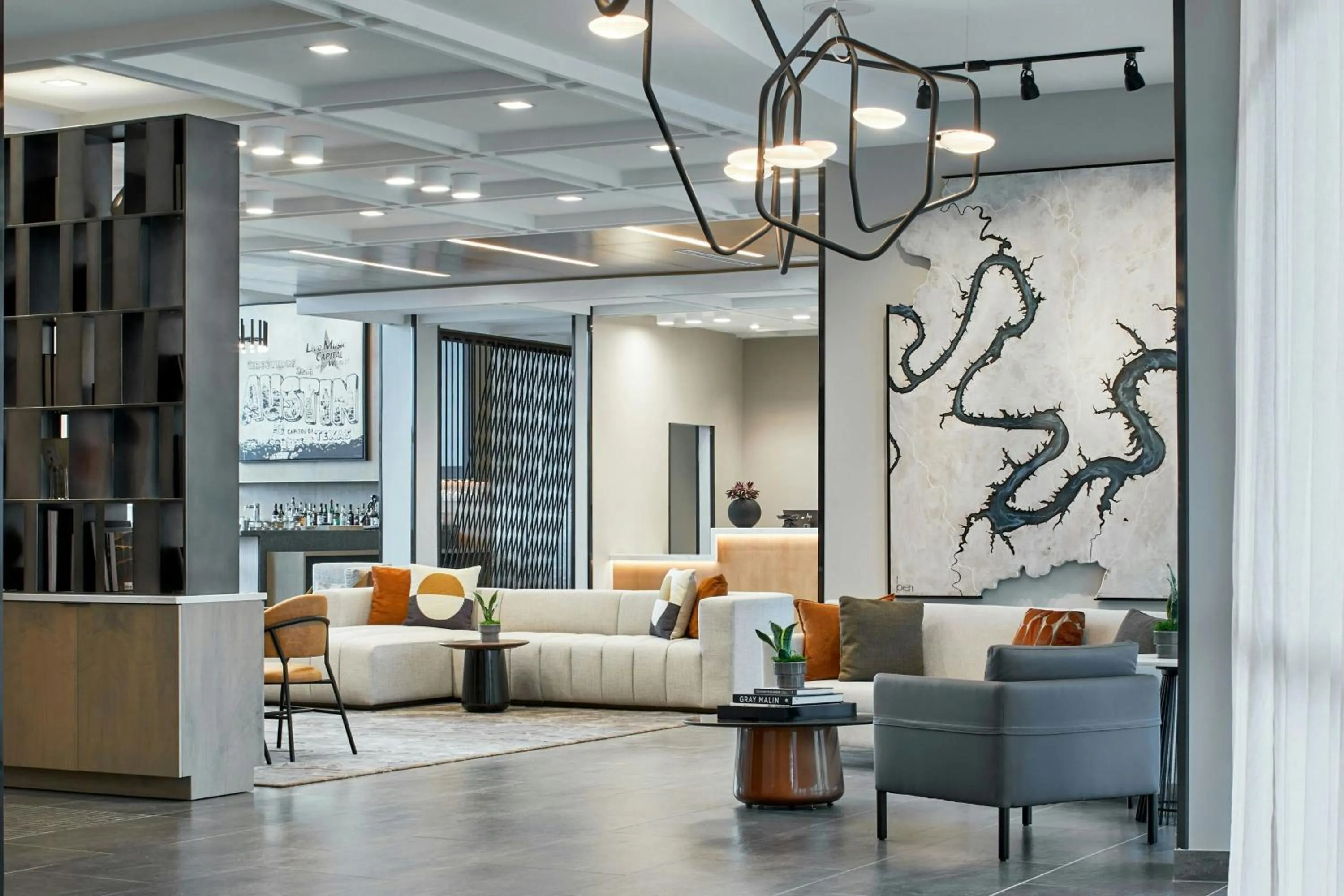 Lobby or reception in AC Hotel by Marriott Austin Hill Country