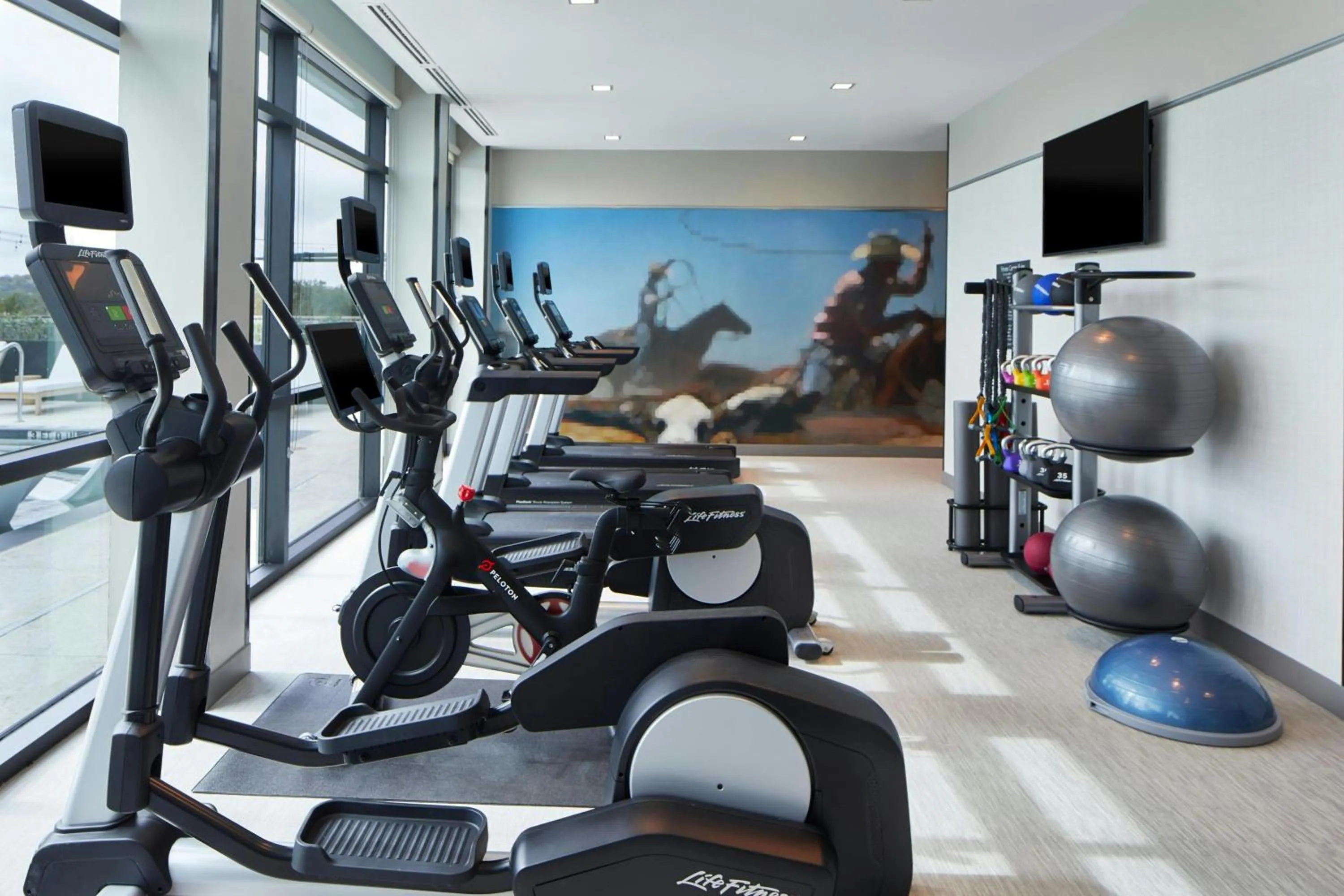 Fitness centre/facilities in AC Hotel by Marriott Austin Hill Country