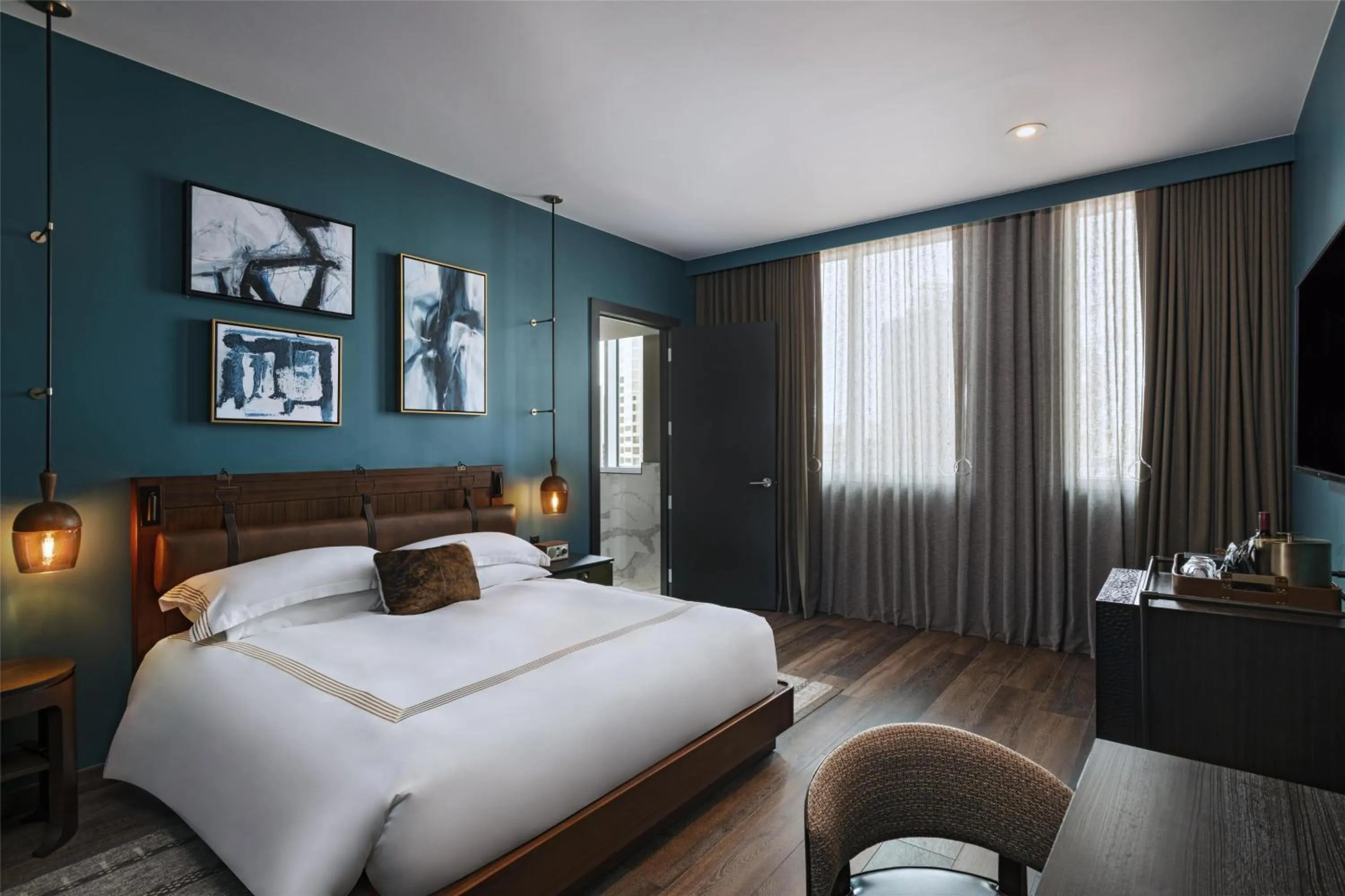 Bedroom, Bed in Thompson San Antonio - Riverwalk, by Hyatt