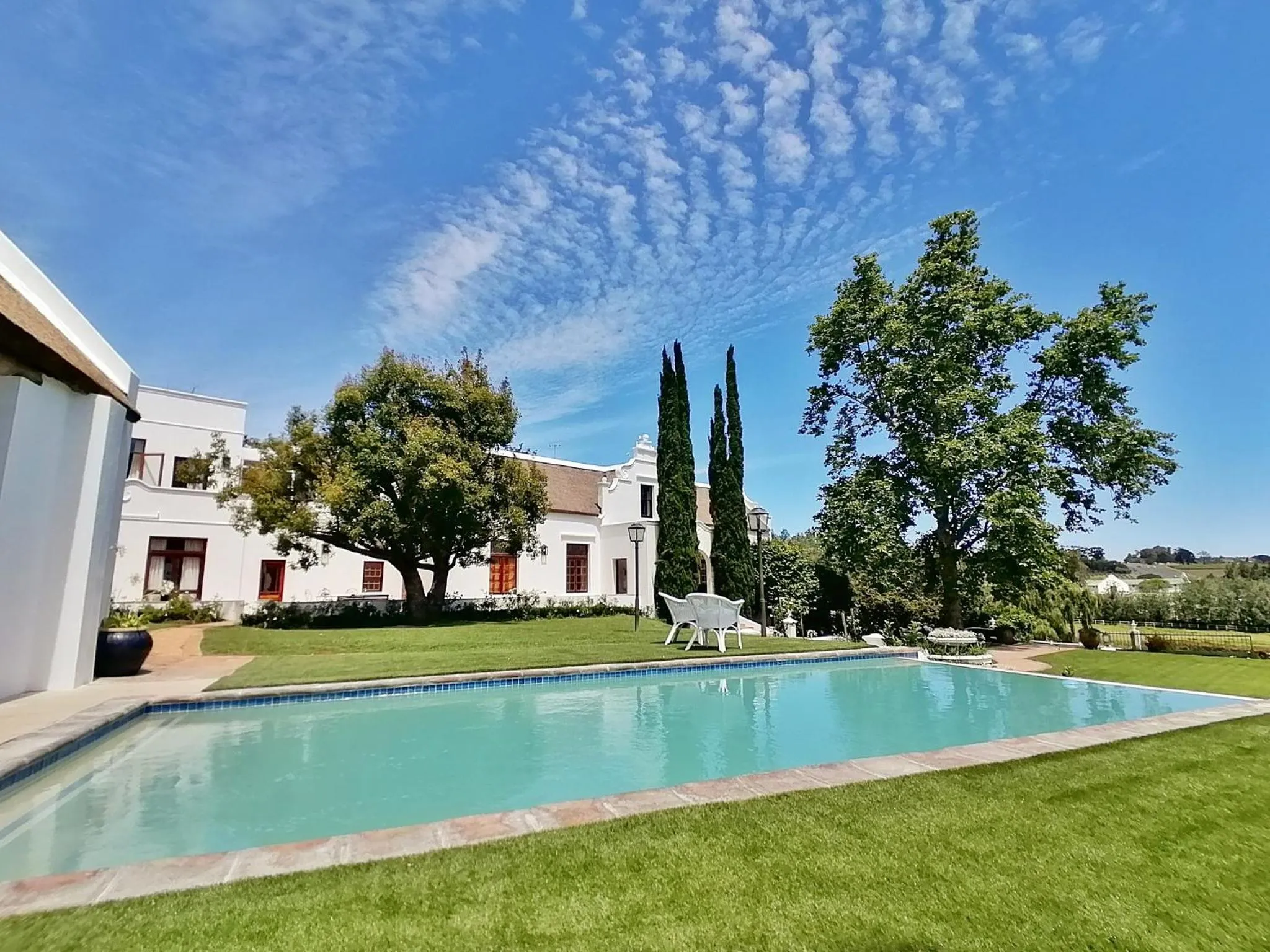 Swimming pool in Avontuur Manor House and Wine Estate