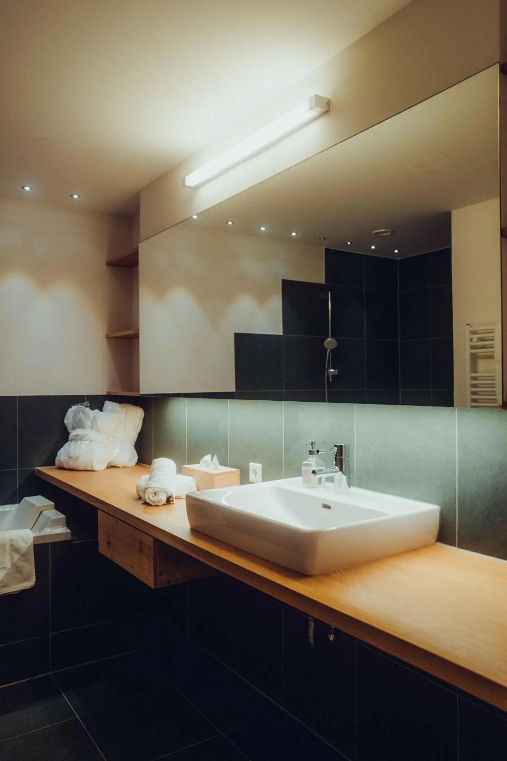 Bathroom in Holzhotel Forsthofalm