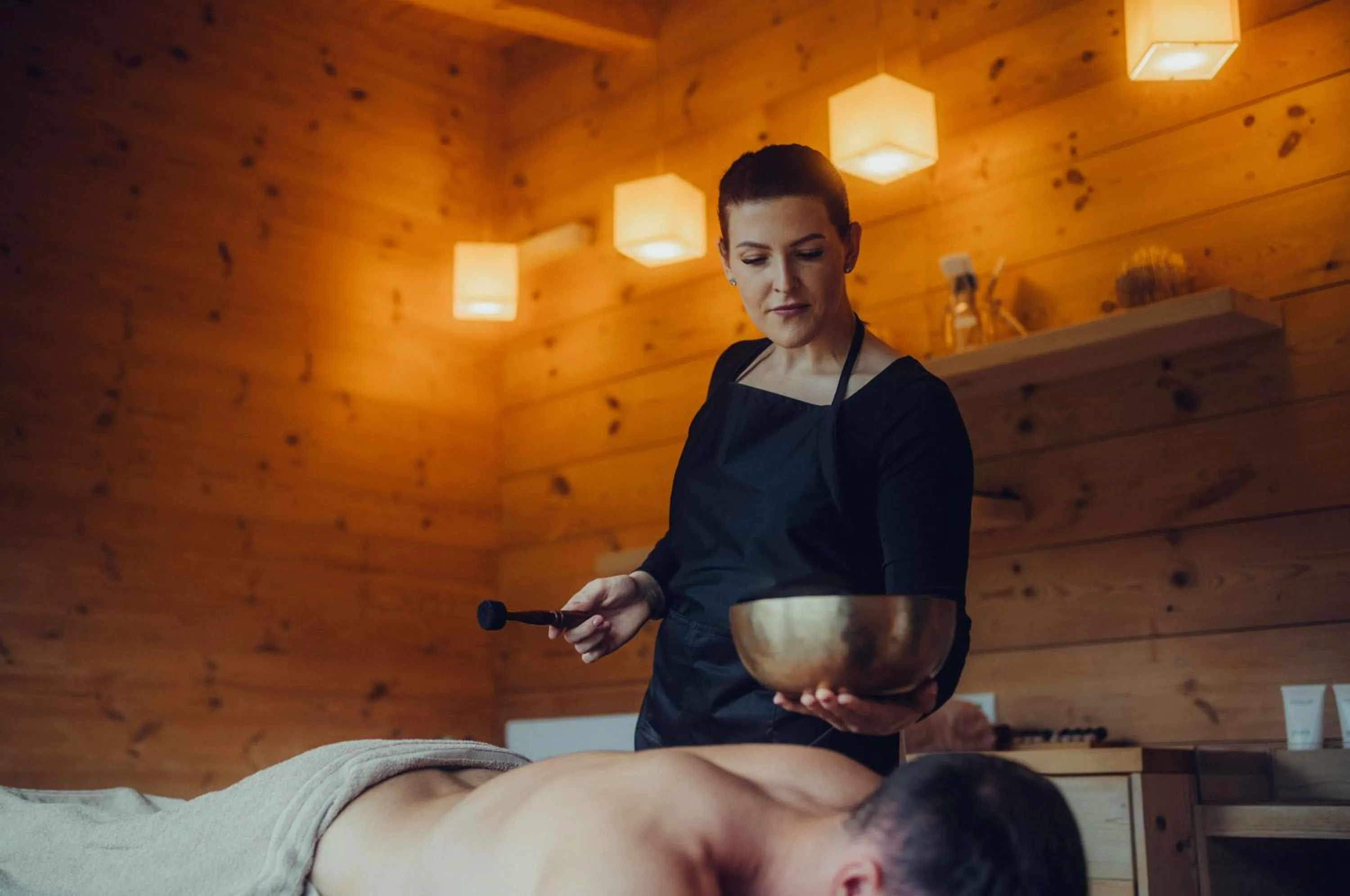 Spa and wellness centre/facilities in Holzhotel Forsthofalm