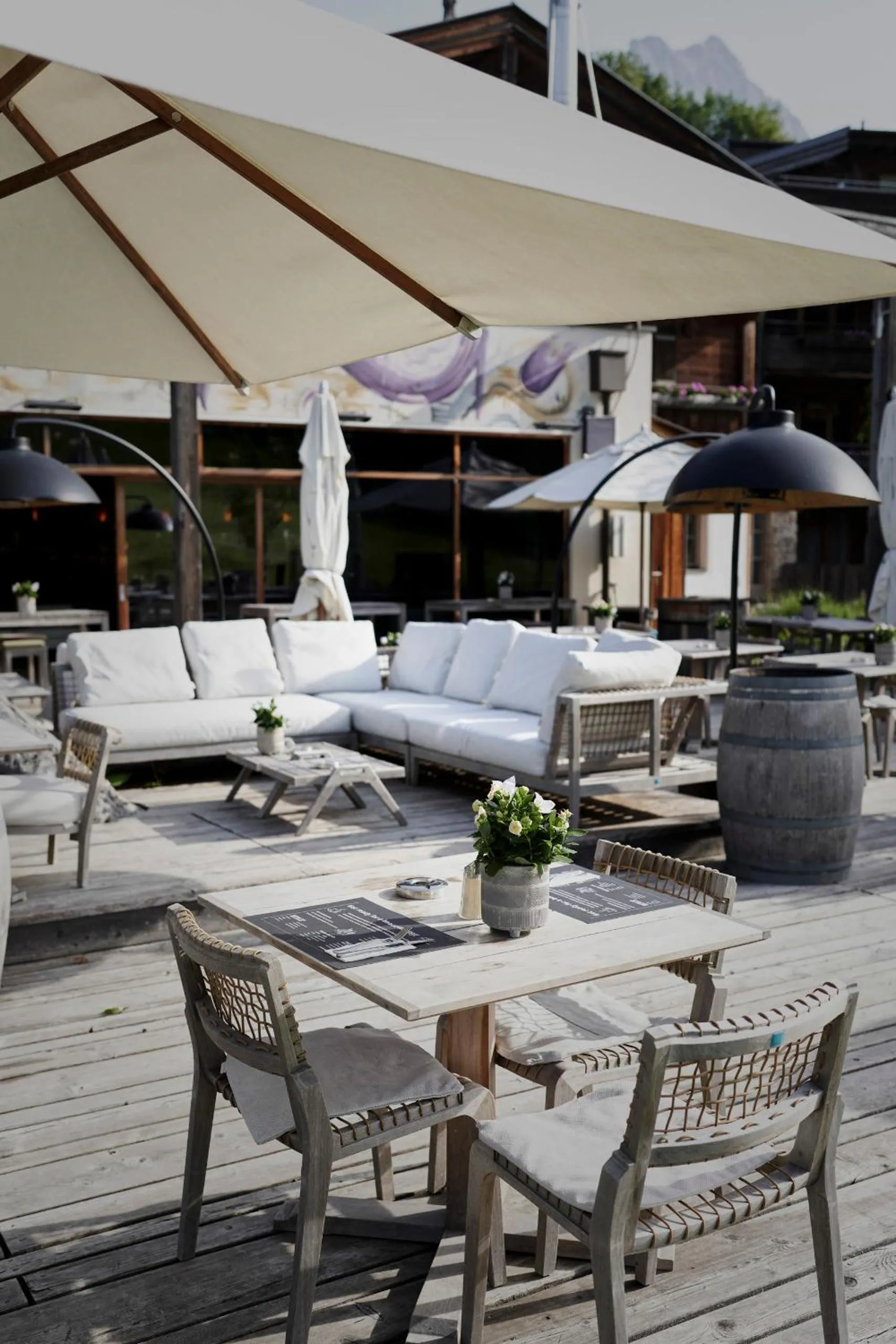 Balcony/Terrace in Holzhotel Forsthofalm