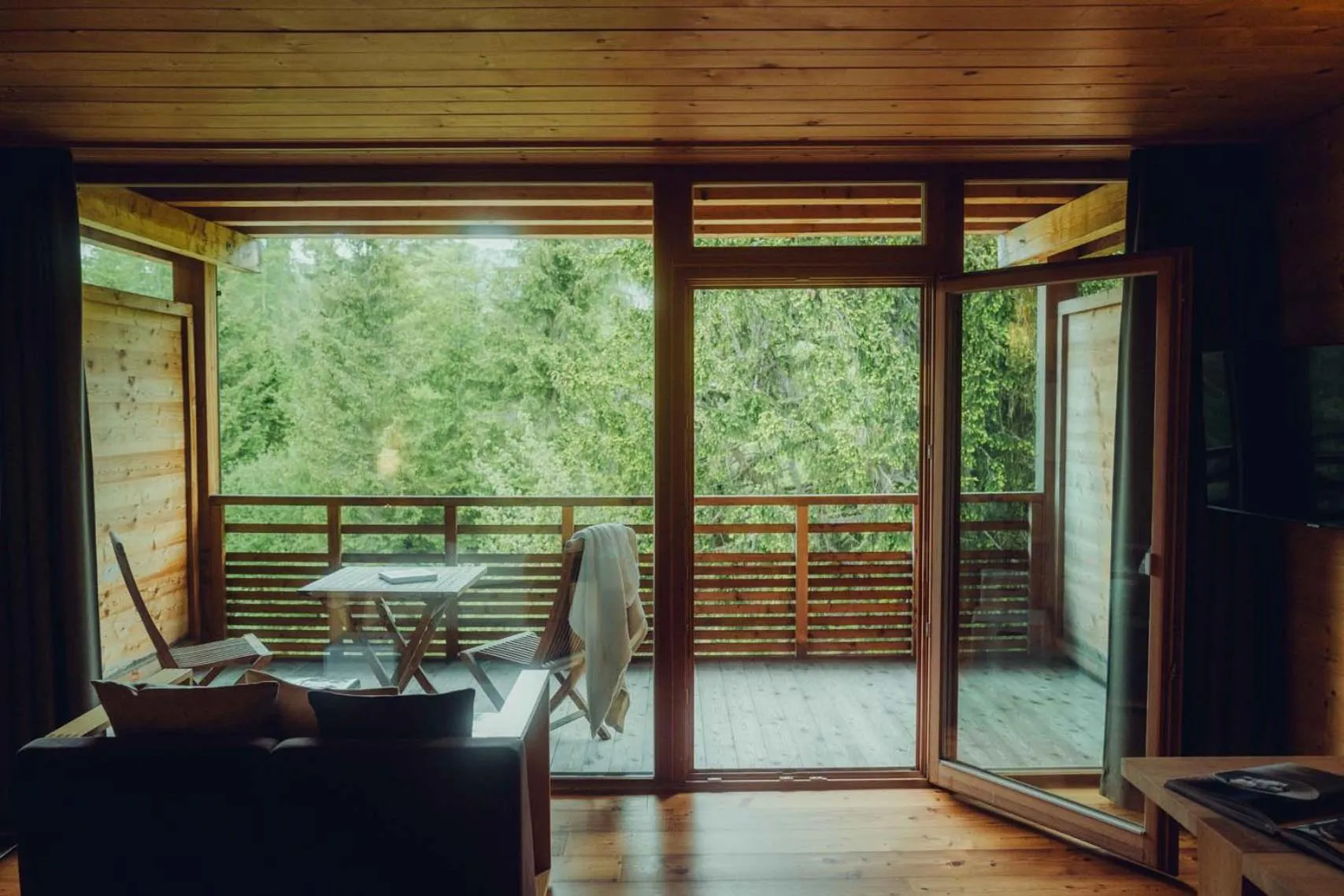 Balcony/Terrace in Holzhotel Forsthofalm