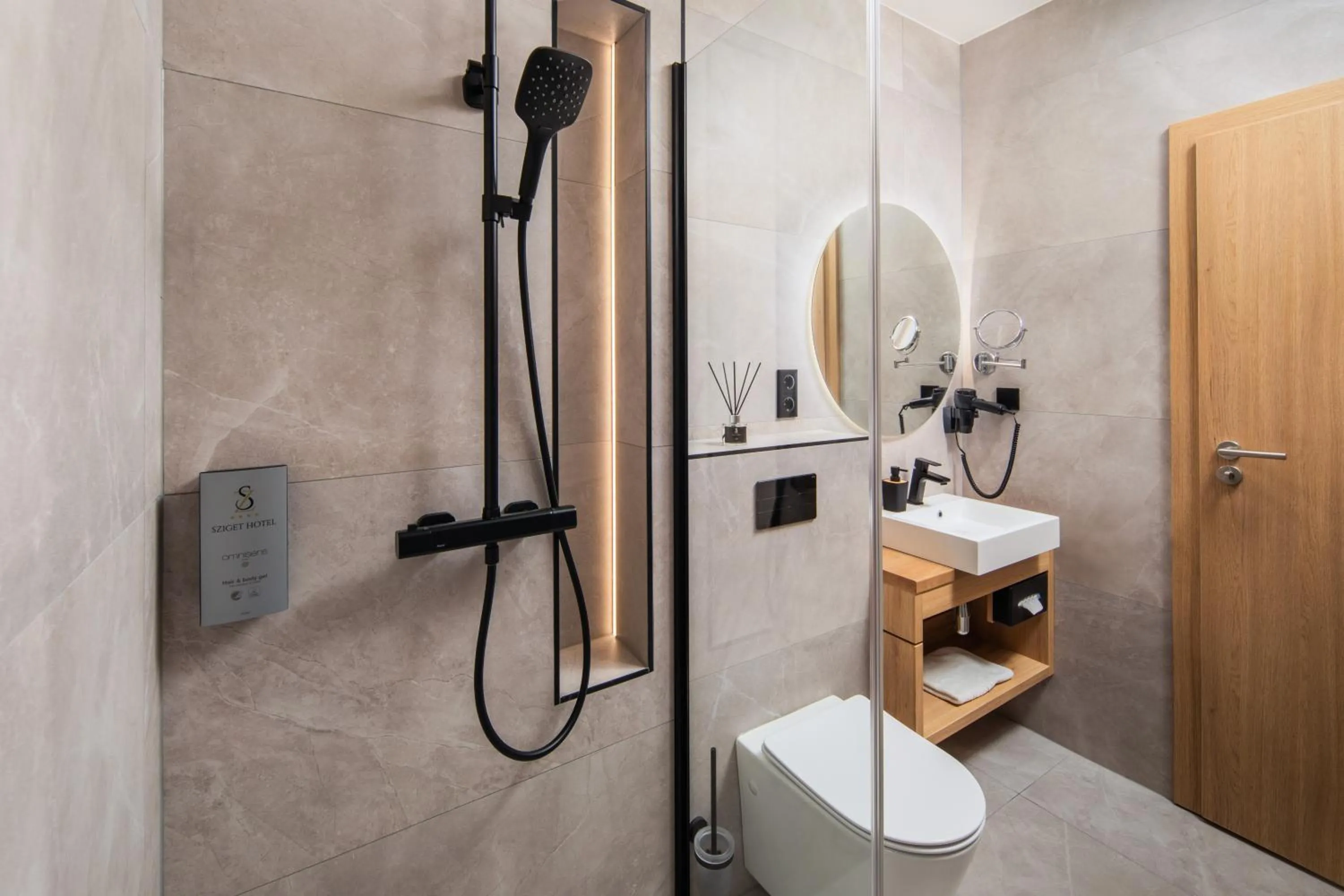 Shower in Sziget Hotel