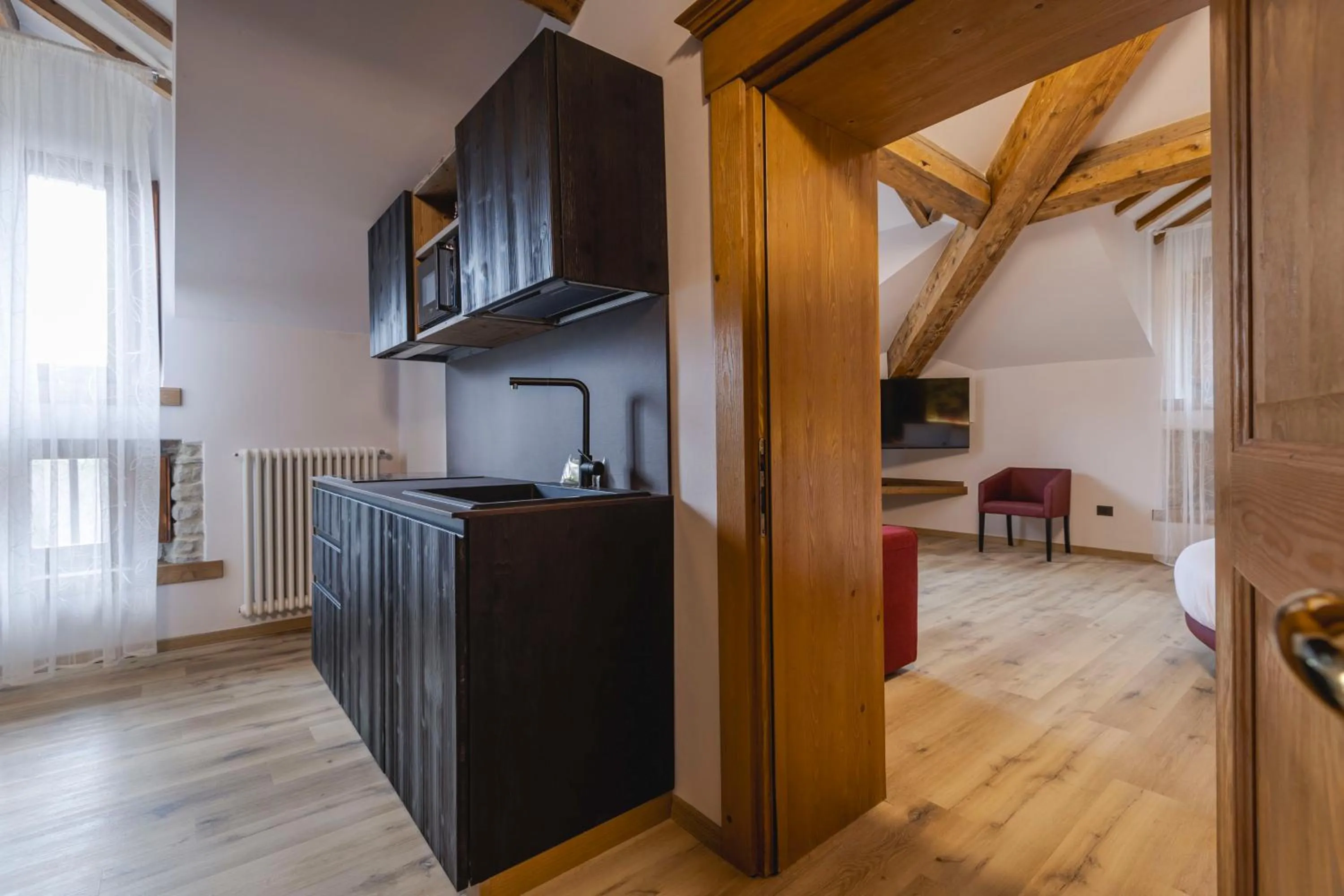 Kitchen or kitchenette in Granduca Mountain Wellness Apartments Campigna