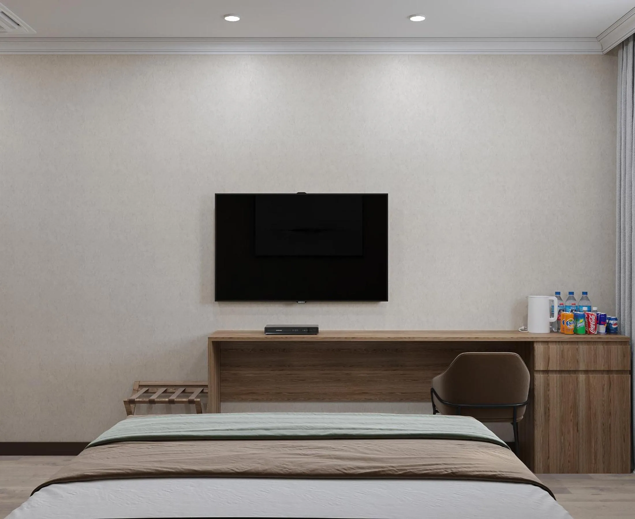 Property building, Bed in Hotel 1946