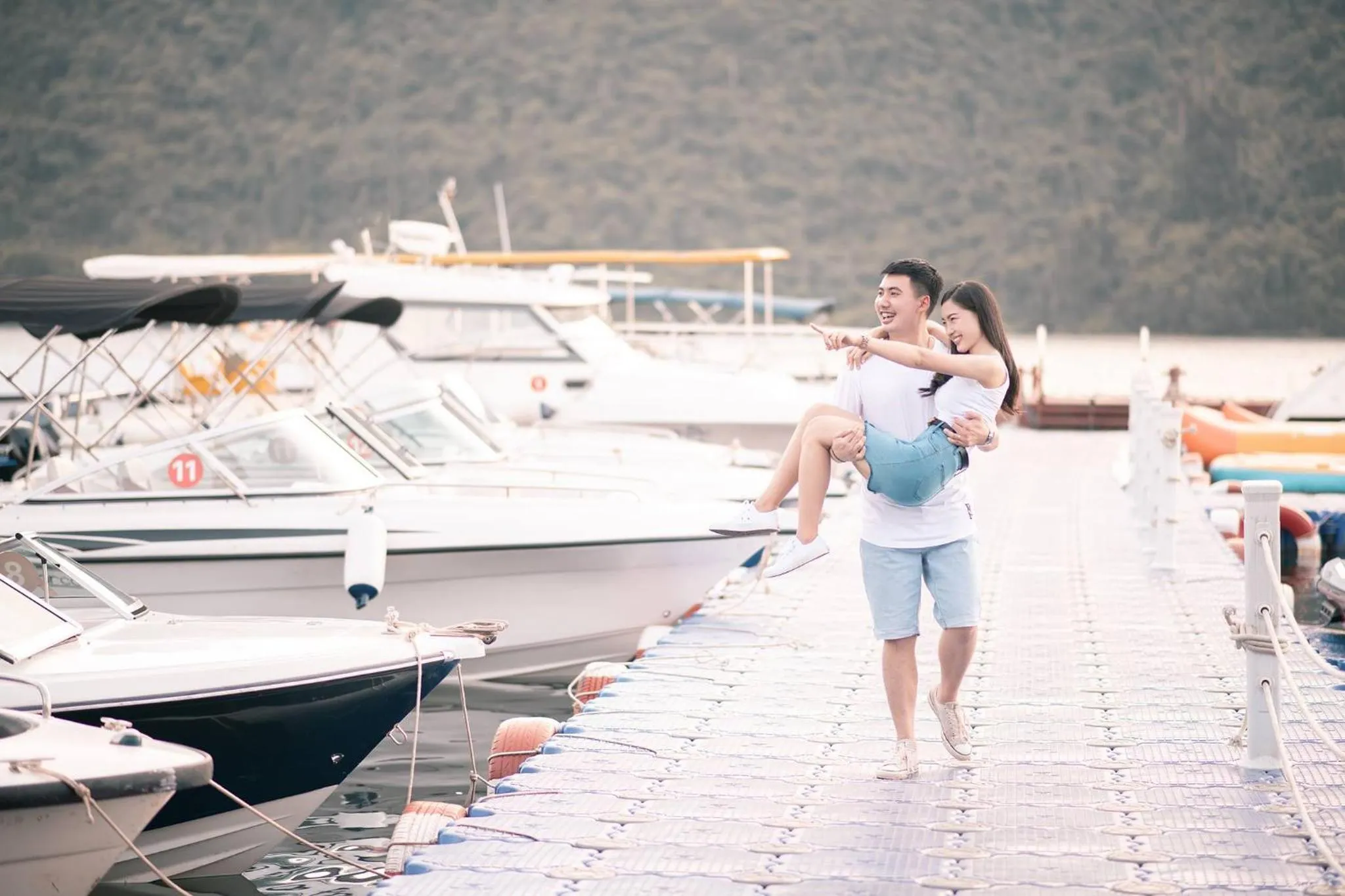 Aqua park in Dansavanh Namngum Resort