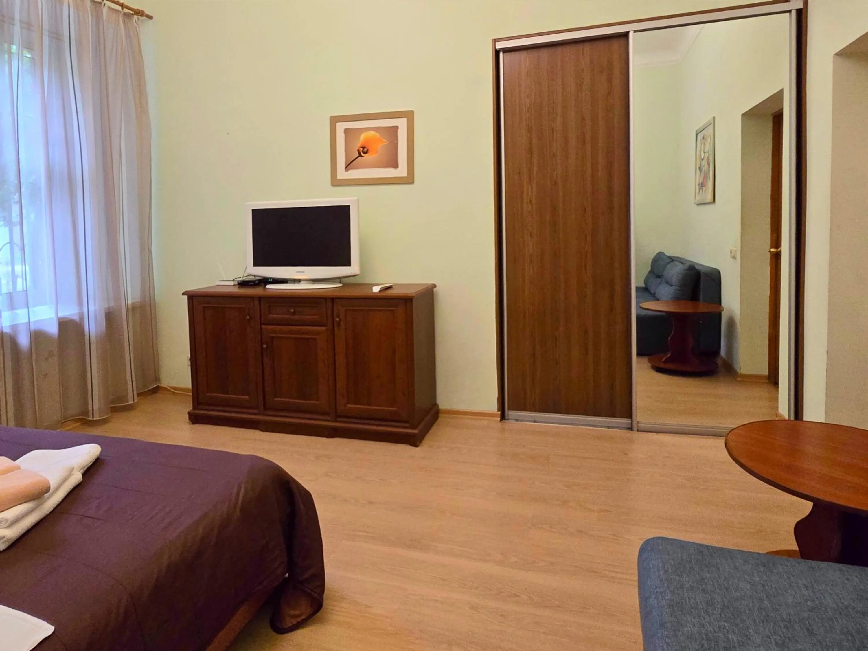 Living room, Bed in Home Hotel Apartments on Mykhailivska Square - Kiev
