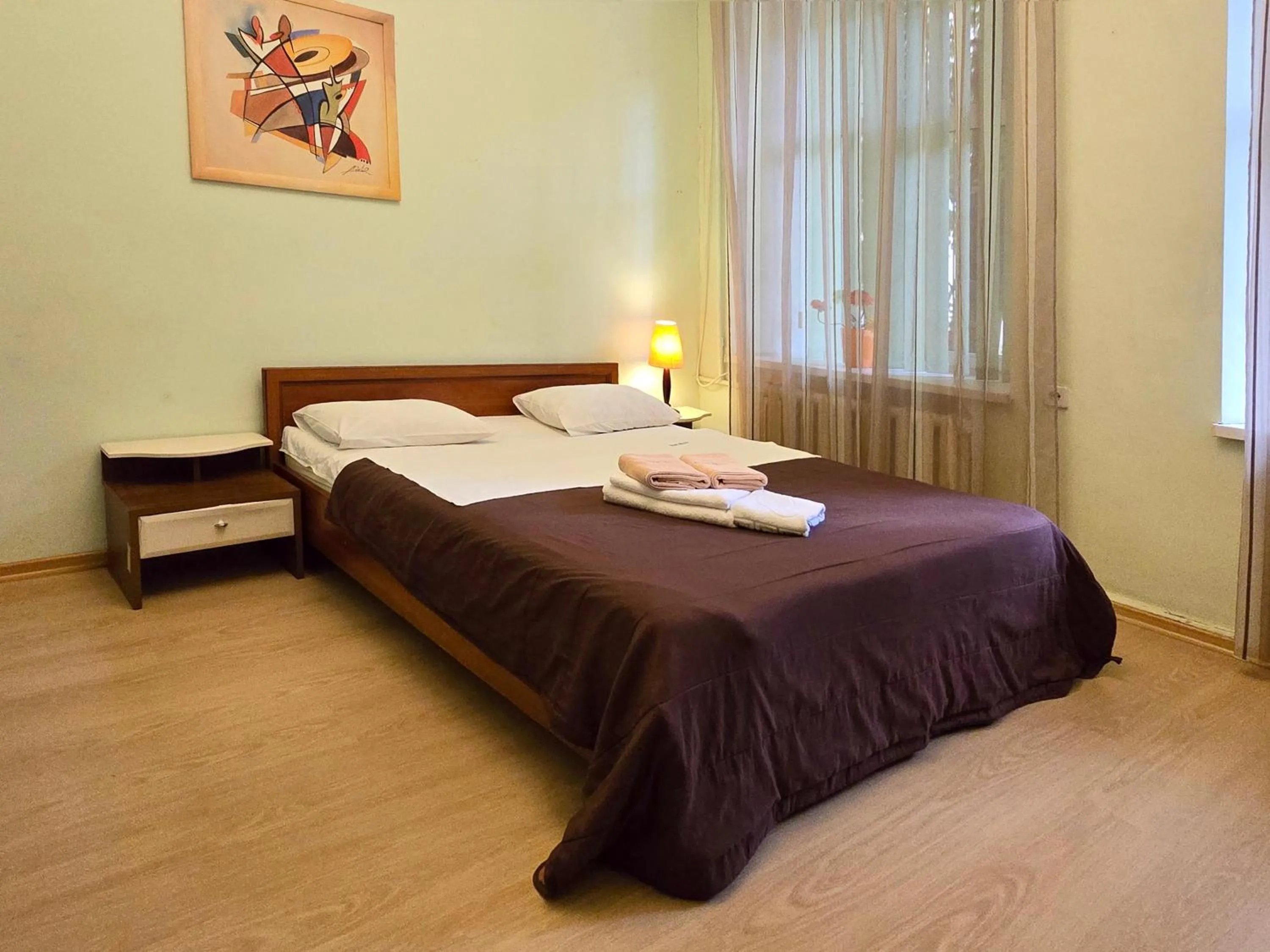 Bedroom, Bed in Home Hotel Apartments on Mykhailivska Square - Kiev