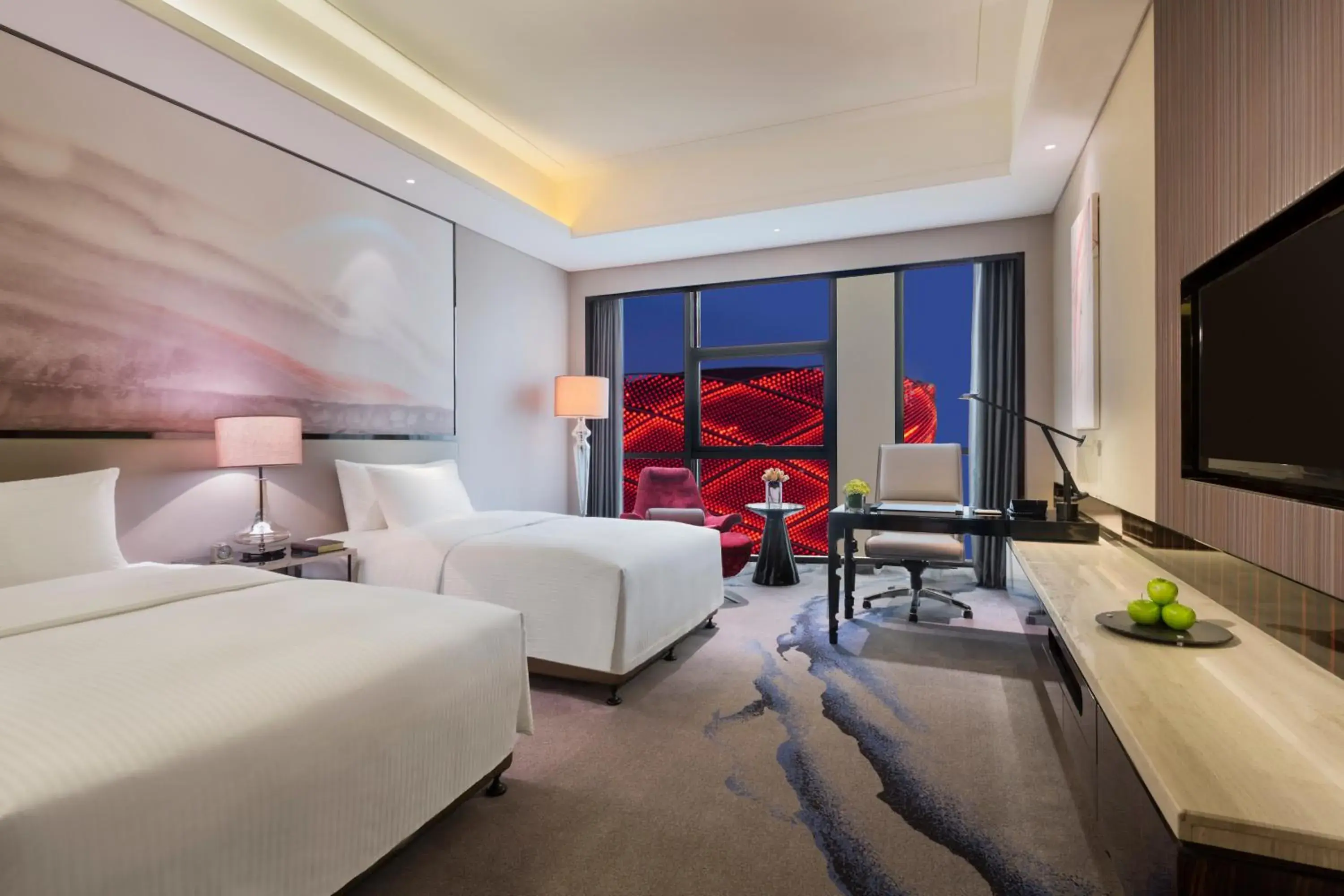 Photo of the whole room, Bed in Wanda Realm Wuhan Photo of the whole room, Bed in Wanda Realm Wuhan