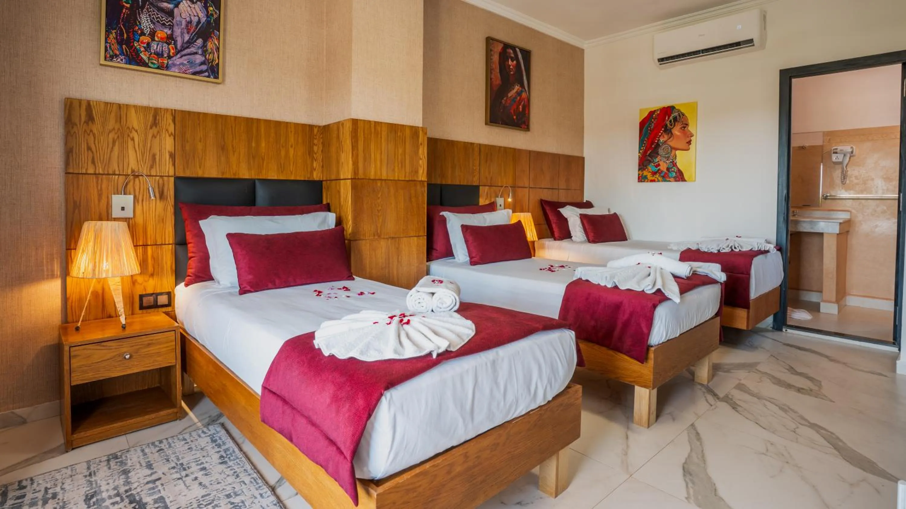 Bed in Ourika Camp Suites Hotel & Resort