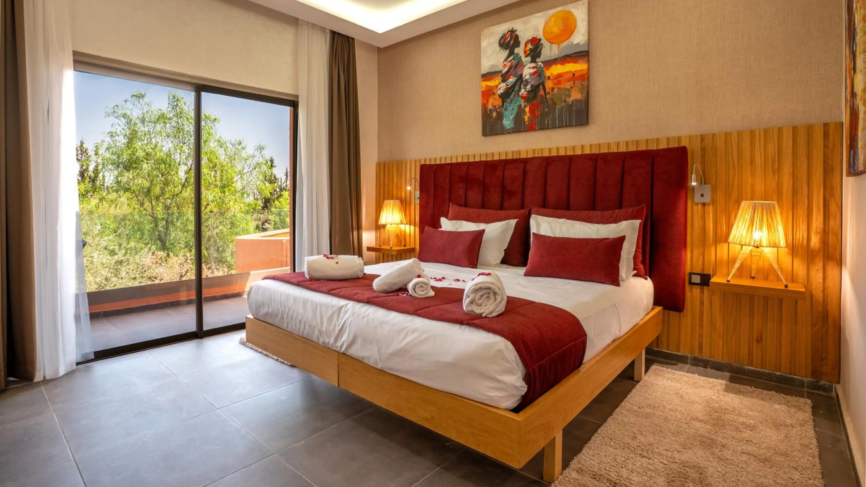 Bed in Ourika Camp Suites Hotel & Resort